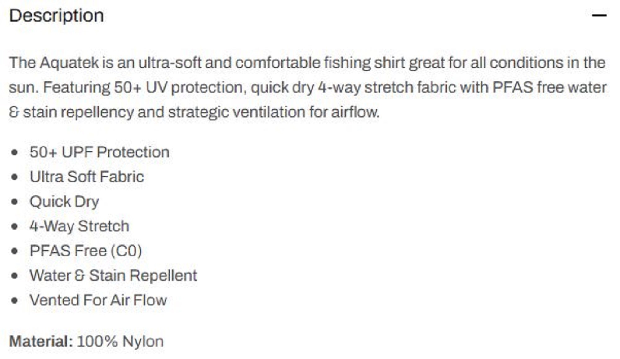 Pelagic 1015 Fishing Shirt Long Sleeve Aquatek Stick Em BFG Size L (4714)