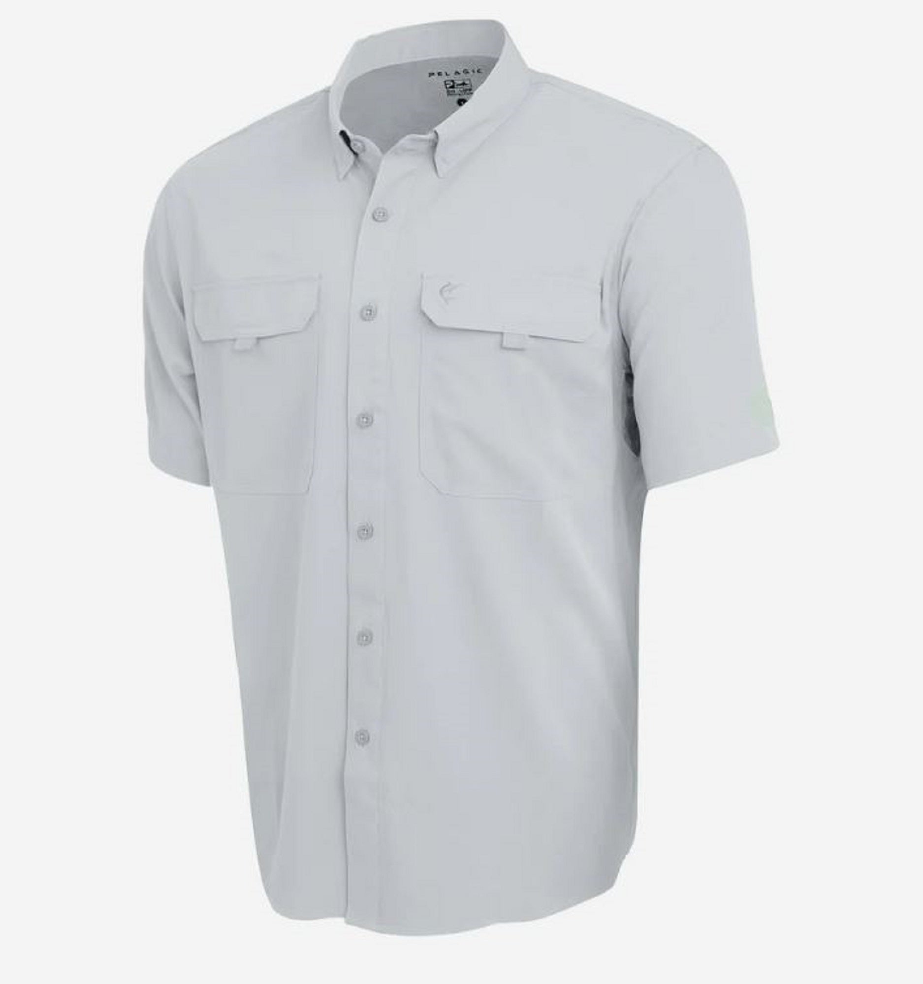 Pelagic 1016 Fishing Shirt Short Sleeve Keys LGY Size L (0852)
