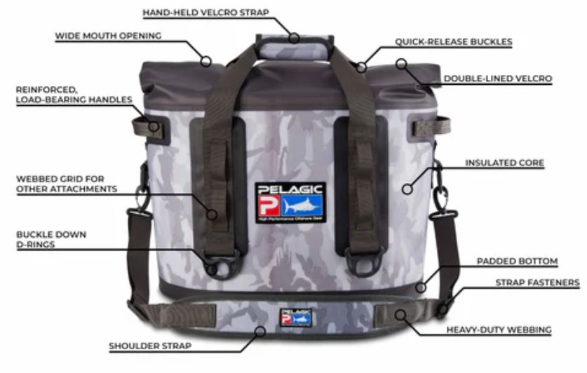 Pelagic 1278 Bag Chill Cooler Bag Brush Camo GRA (1033)
