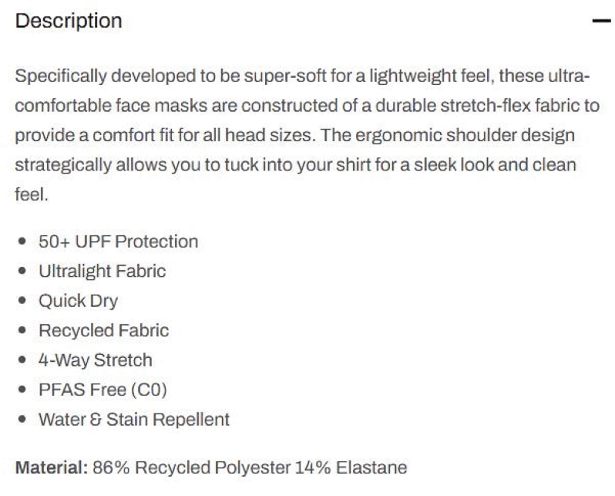 Pelagic 1220 Sunshield Neck Gaiter GRA Size Free (1071)