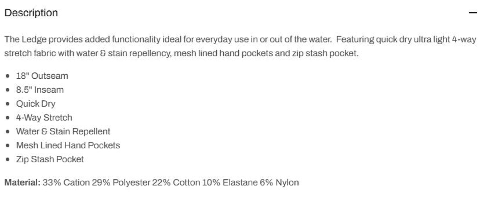 Pelagic 1001 Shorts Board Shorts 18 Inch Tropic Slam DNY Size 32 (1316)