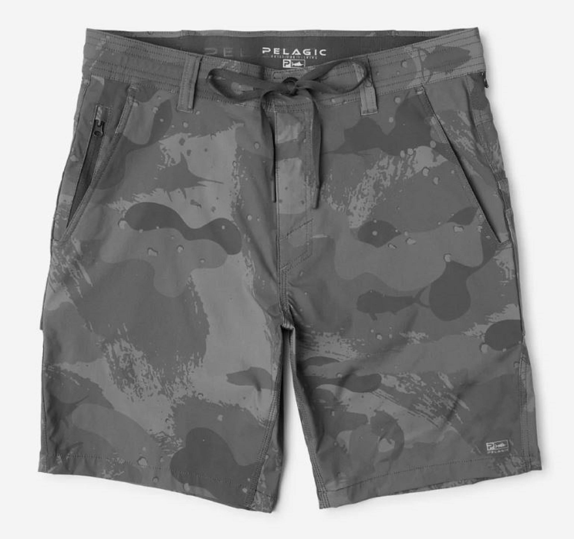 Pelagic 1002 Shorts Hybrid 19 Inch Flyline Brush Camo GRA Size 33 (1606)