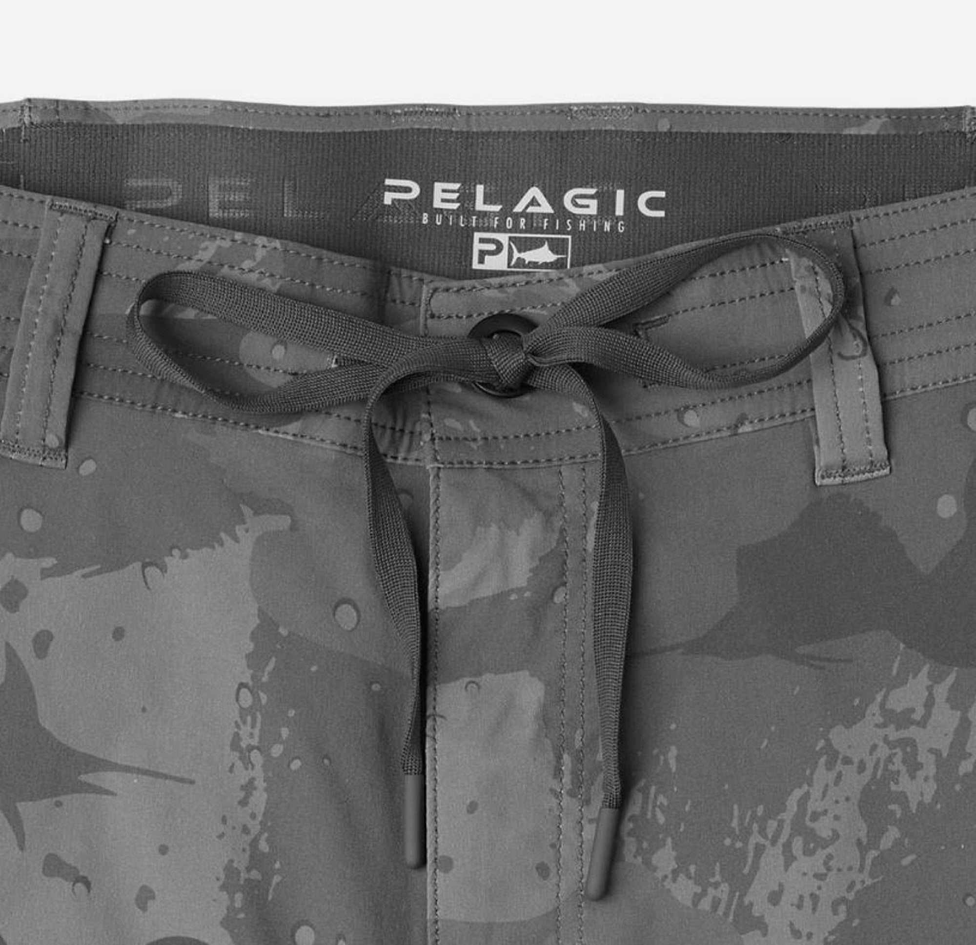 Pelagic 1002 Shorts Hybrid 19 Inch Flyline Brush Camo GRA Size 33 (1606)