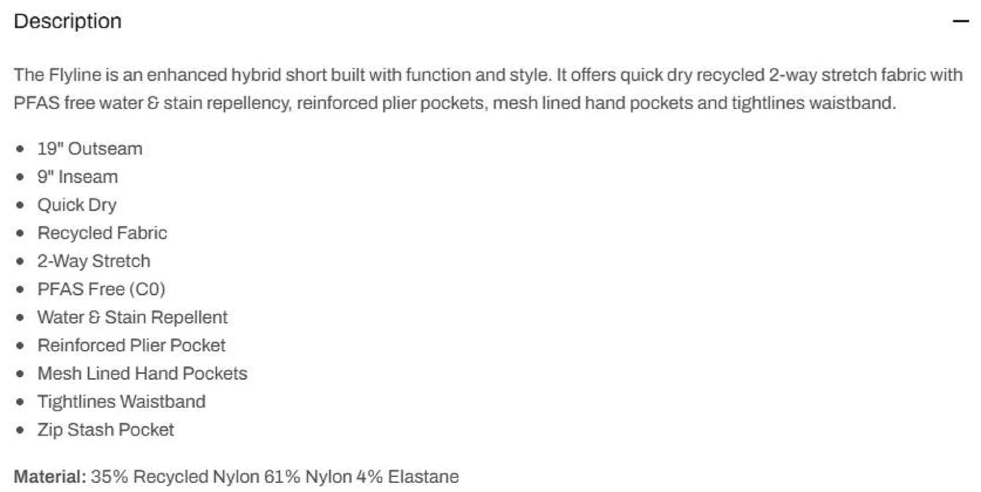 Pelagic 1002 Shorts Hybrid 19 Inch Flyline Brush Camo GRA Size 36 (1620)