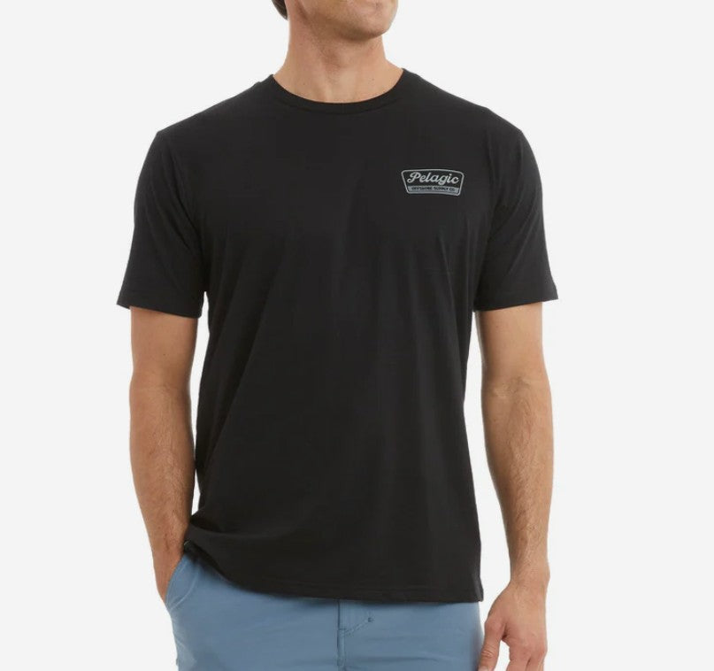 Pelagic 1171252002 Tee Shirt Premium Dockline BLK Size S (4676)