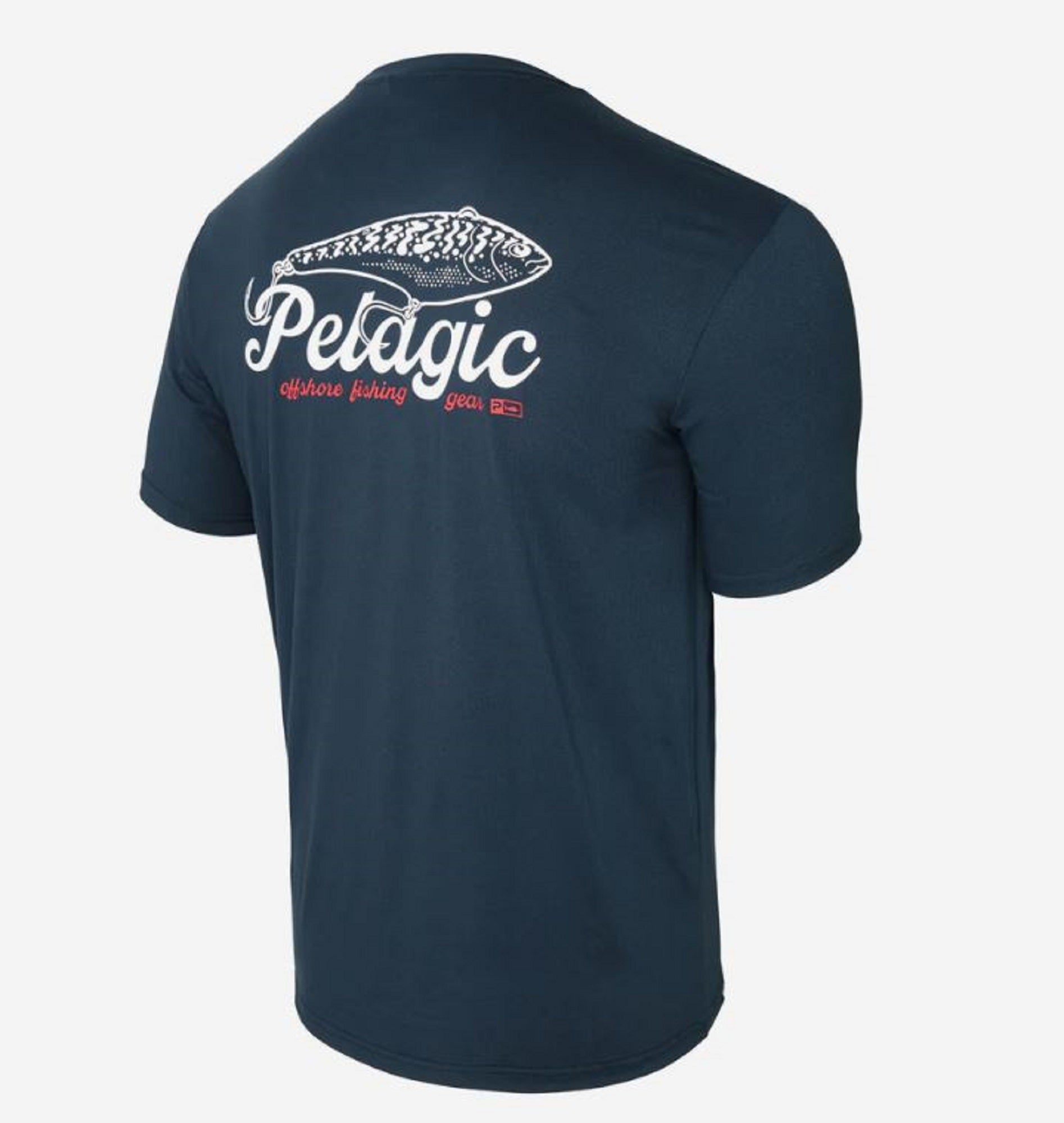 Pelagic 1014 Tee Shirt Freespool Get Hook NVY Size M (3743)