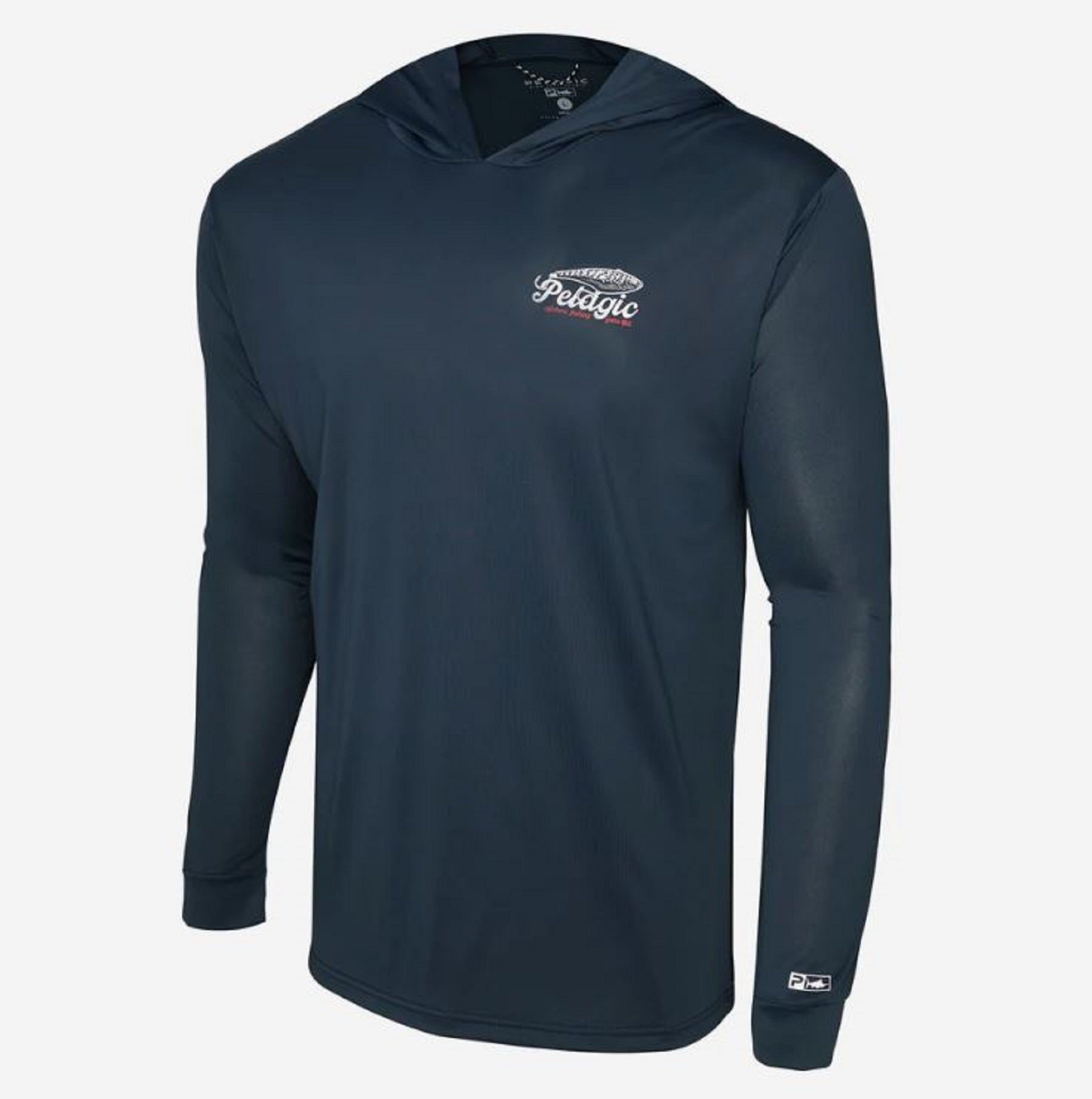 Pelagic 1015 Fishing Shirt Hooded AquaTek Hook Em NVY Size XL (4009)