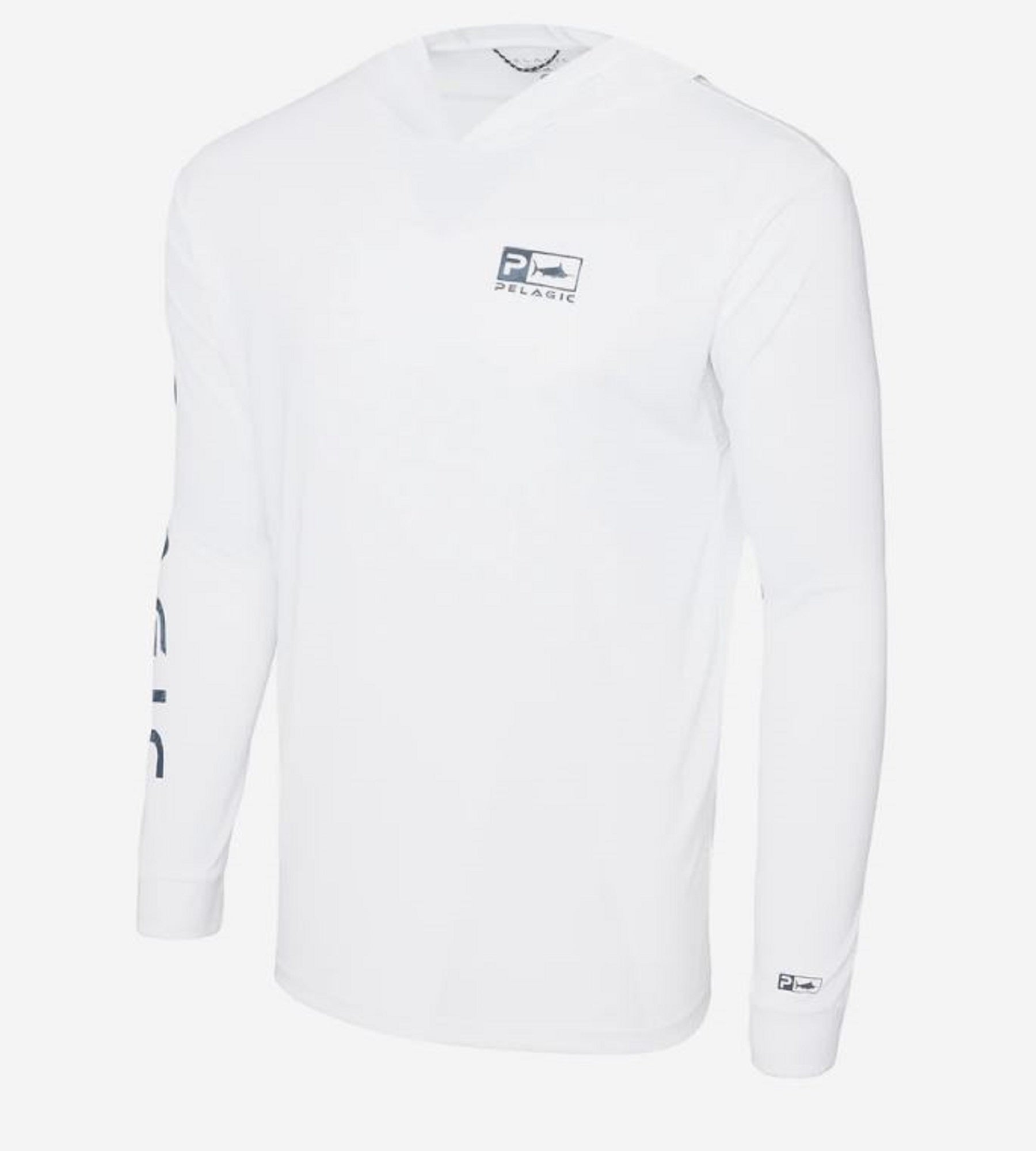 Pelagic 1015 Fishing Shirt Hooded AquaTek Icon Camo WHT Size M (4047)