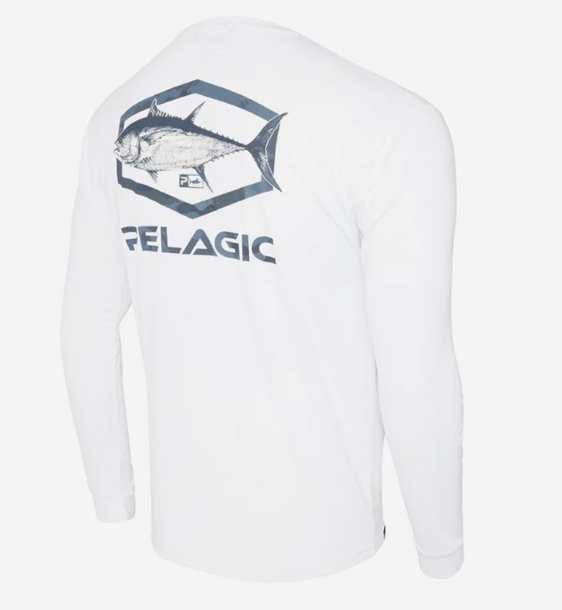 Pelagic 1015 Fishing Shirt Aquatek Target BFT WHT Size L (4290)