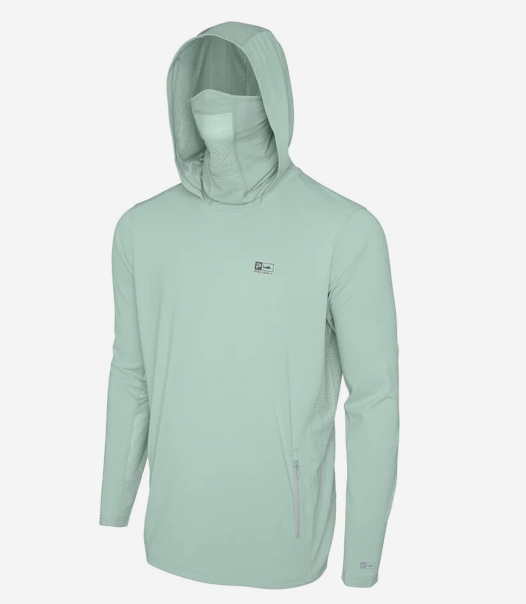 Pelagic 1015243013 Fishing Shirt Hooded ExoTech Solid SAG Size L (6898)