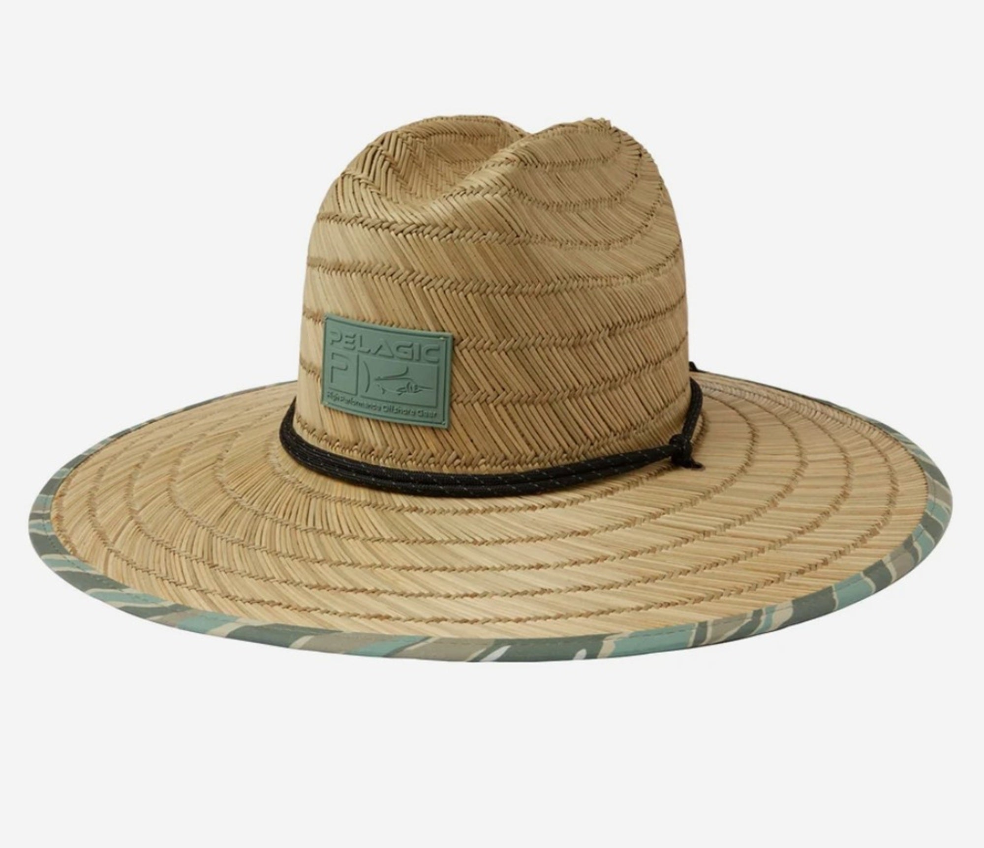 Pelagic 1205261001 Hat Bucket Baja Straw Hat Wahoo Camo MAN Free (8199)