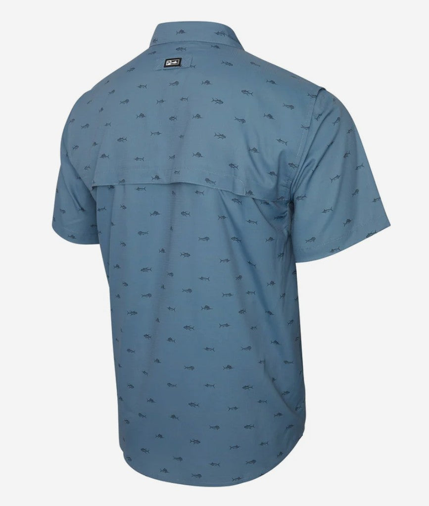 Pelagic 1016243002 Shirt Short Sleeve Keys SS Tiny Fish PET Size S (5561)