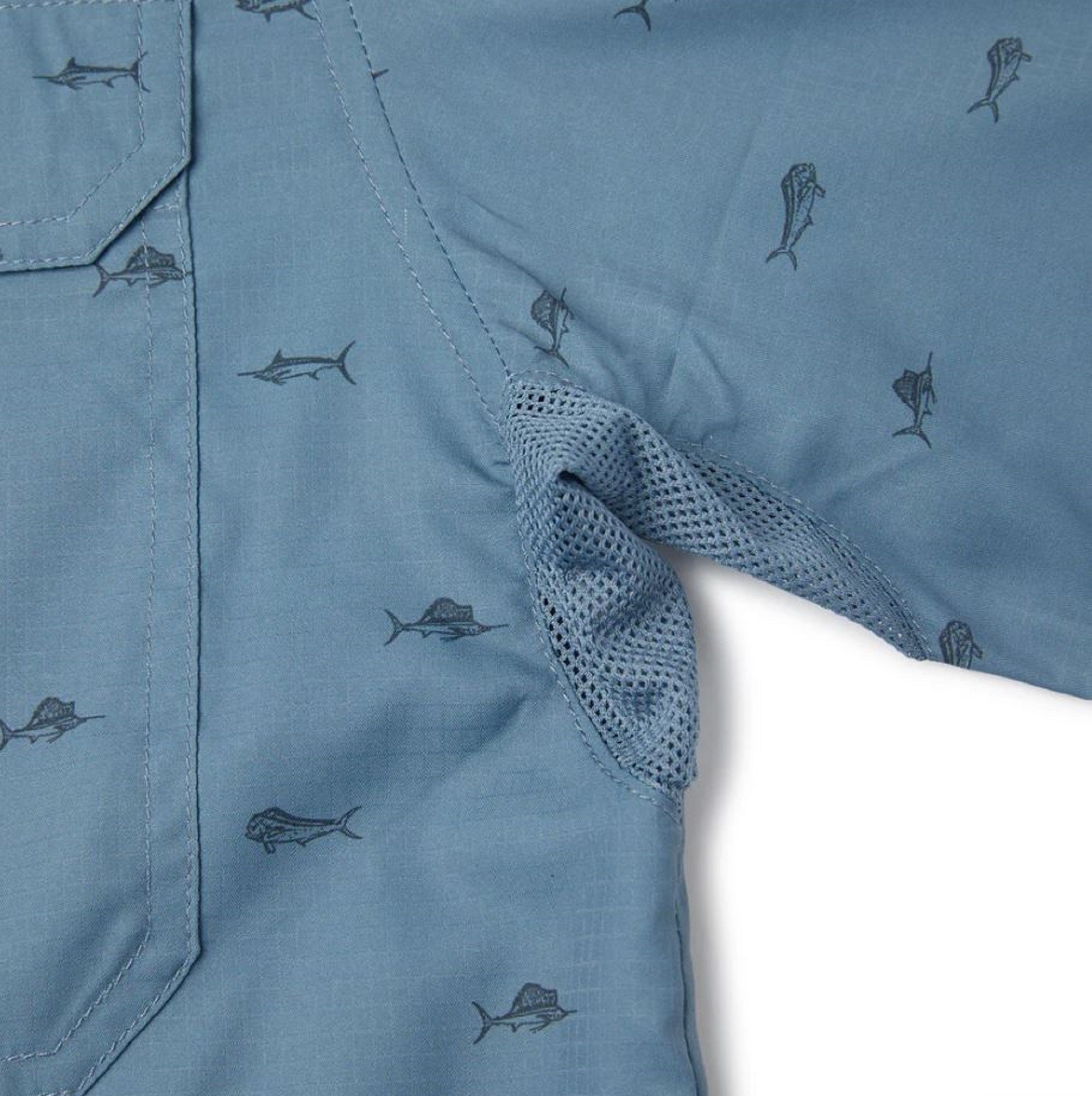 Pelagic 1016 Shirt Short Sleeve Keys SS Tiny Fish PET Size XL (5592)