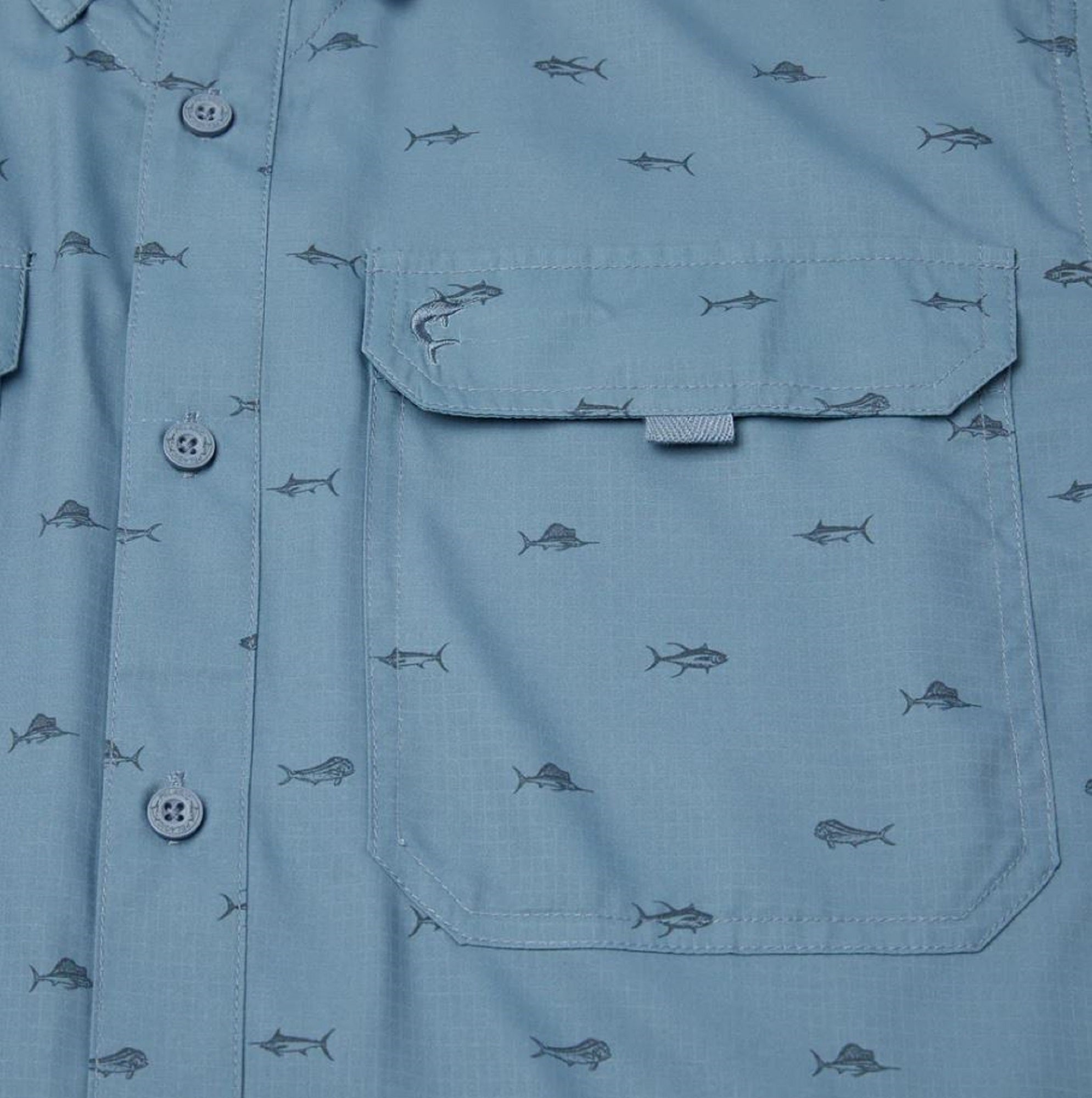 Pelagic 1016 Shirt Short Sleeve Keys SS Tiny Fish PET Size XXL (5608)