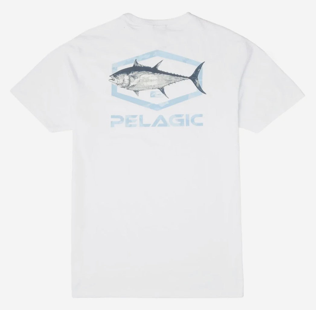 Pelagic 1171261008 Tee Shirt Premium Target BFT WHT Size L (7268)