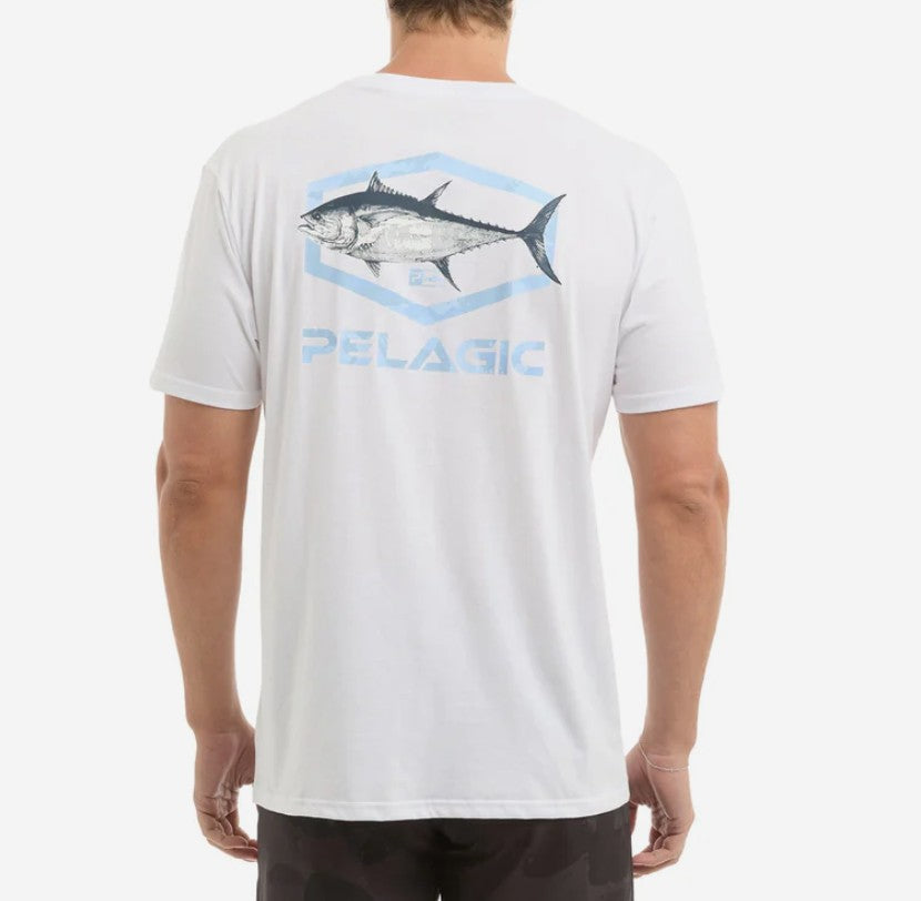 Pelagic 1171261008 Tee Shirt Premium Target BFT WHT Size L (7268)
