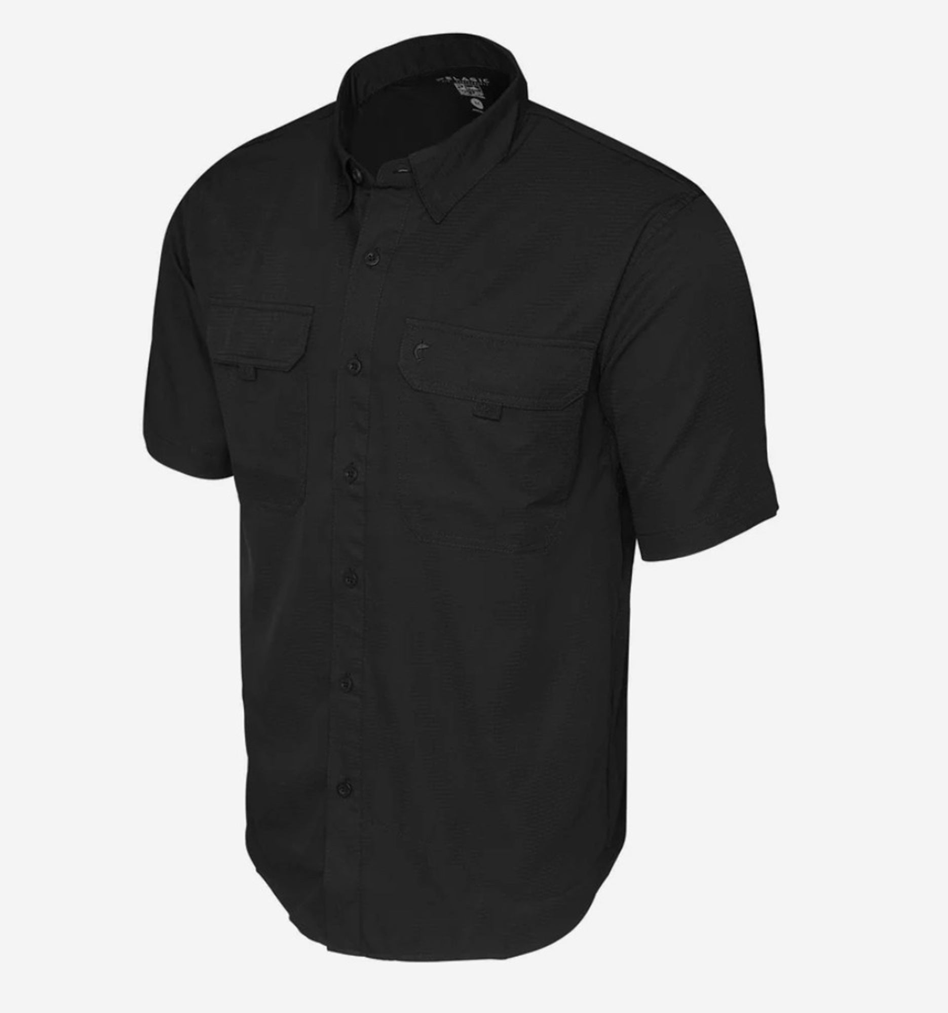 Pelagic 1016261006 Fishing Shirt Short Sleeve Keys BLK Size S (0749)