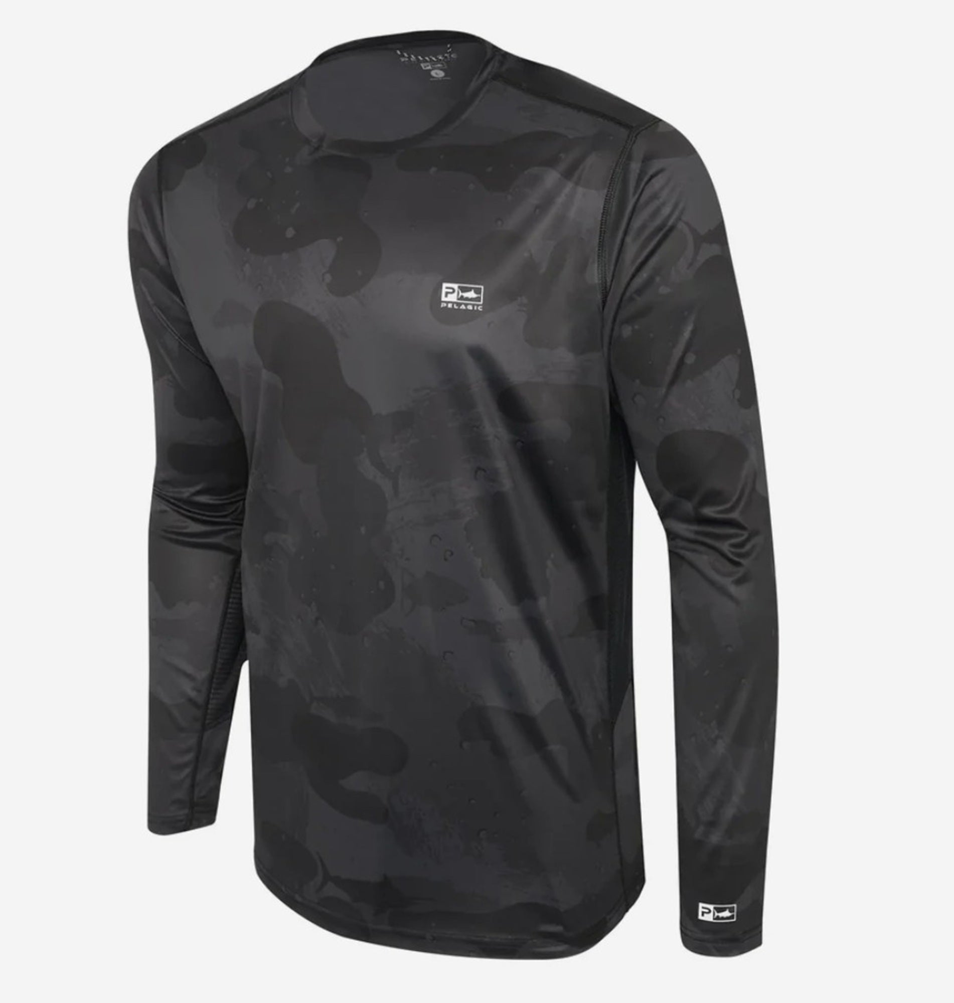 Pelagic 1015261013 Fishing Shirt VaporTek Brush Camo Allover BLK L (7229)