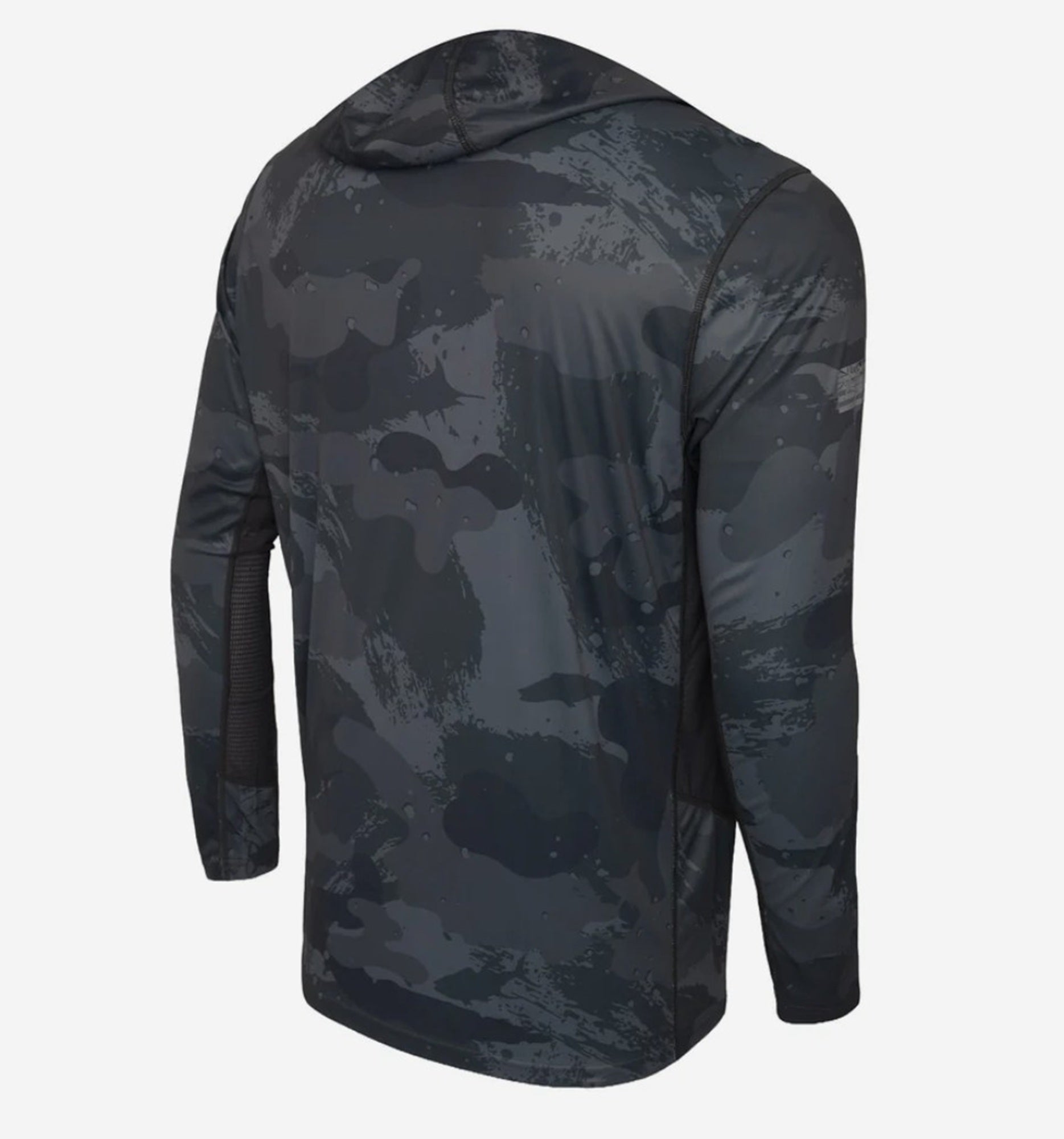 Pelagic 1015261014 Fishing Shirt VaporTek Hooded Brush Camo BLK L (7281)