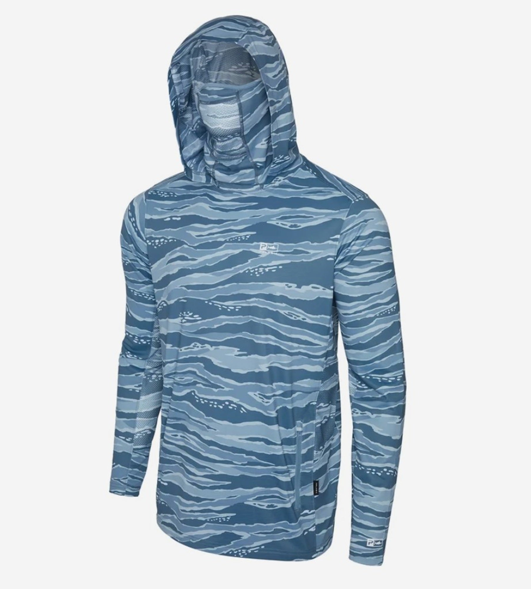 Pelagic 1015262004 Fishing Shirt Hooded ExoTech Wahoo Camo PET 3XL (7533)