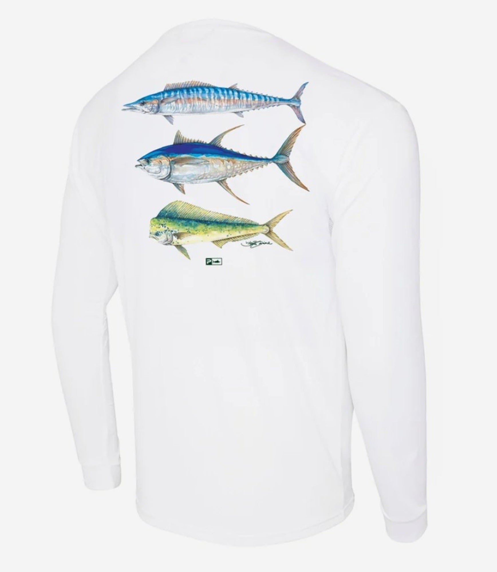 Pelagic 1015263002 Fishing Shirt L/S Aquatek Goione WHT XL (9919)
