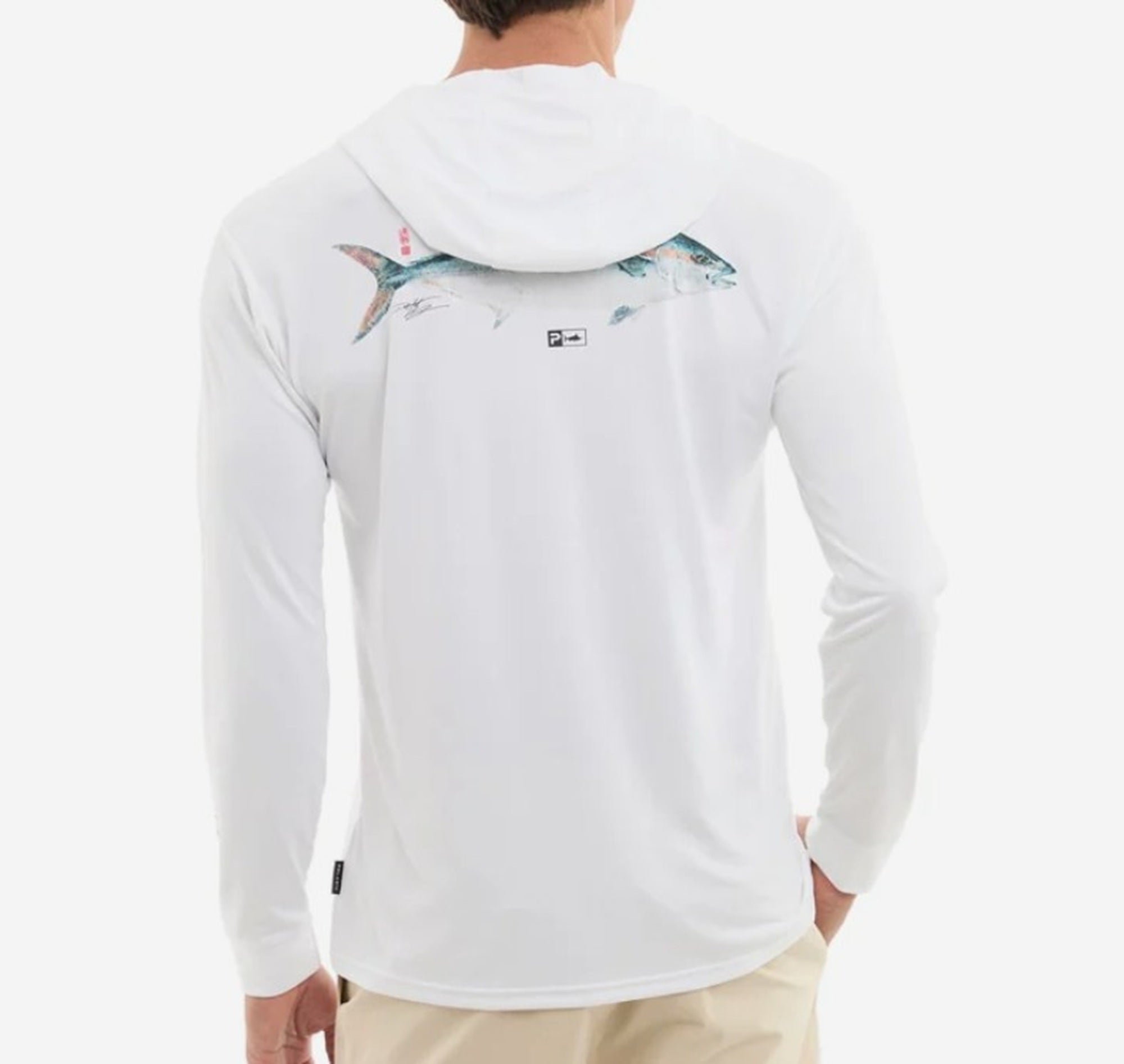 Pelagic 1015263001 Fishing Shirt L/S Aquatek Hood Yellowtail WHT XL (9971)