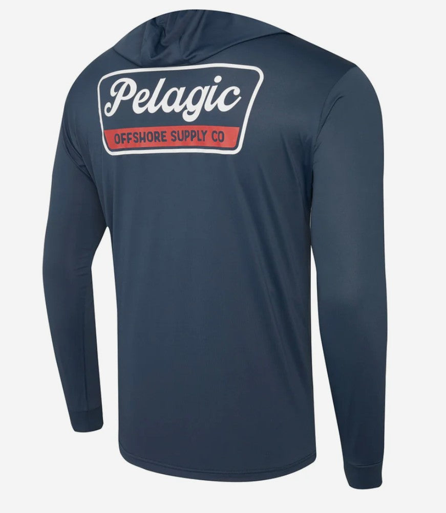 Pelagic 1015262003 Fishing Shirt Hooded Aquatek Dockline DNY Size L (9390)
