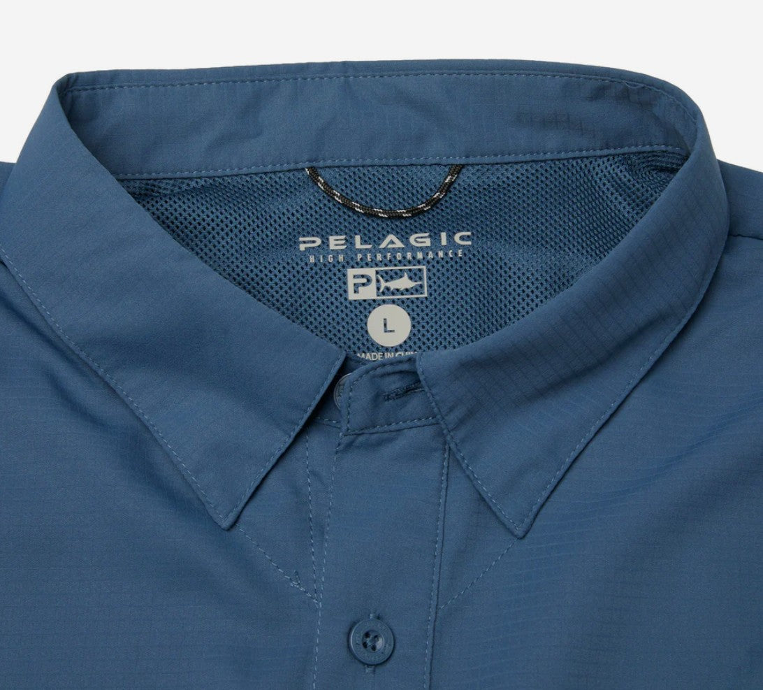Pelagic 1016261006 Fishing Shirt Short Sleeve Keys ABY Size L (8895)