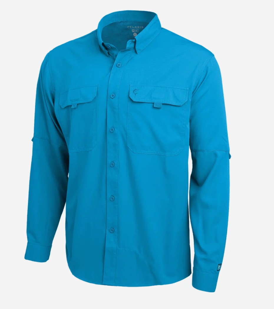 Pelagic 1017253004 Fishing Shirt Long Sleeve Keys PAC Size M (9489)