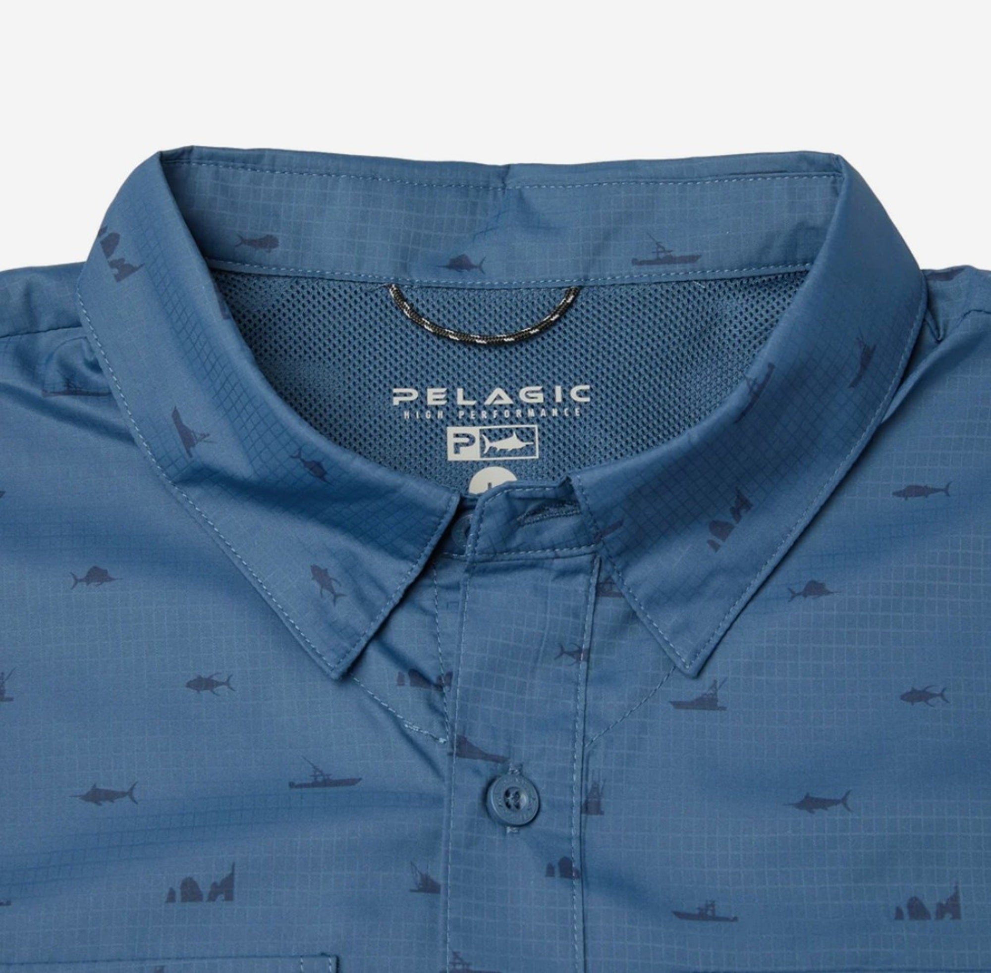 Pelagic 1016262001 Fishing Shirt Short Sleeve Keys SS ABY Size M (9601)