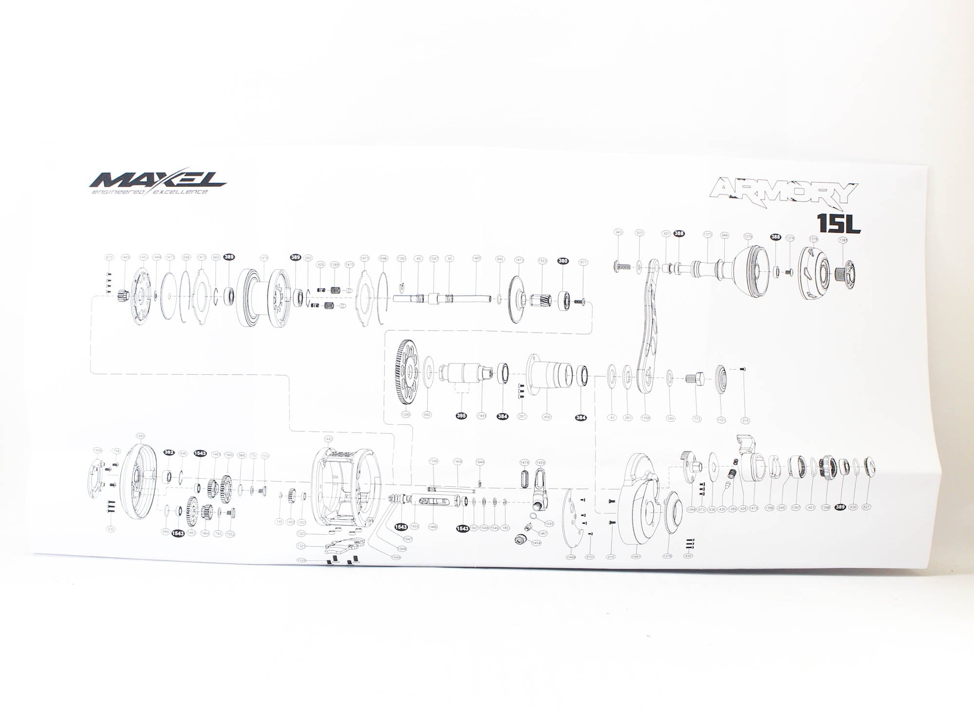 Maxel Reel Baitcast Armory 15L BK/L.GD (0000)