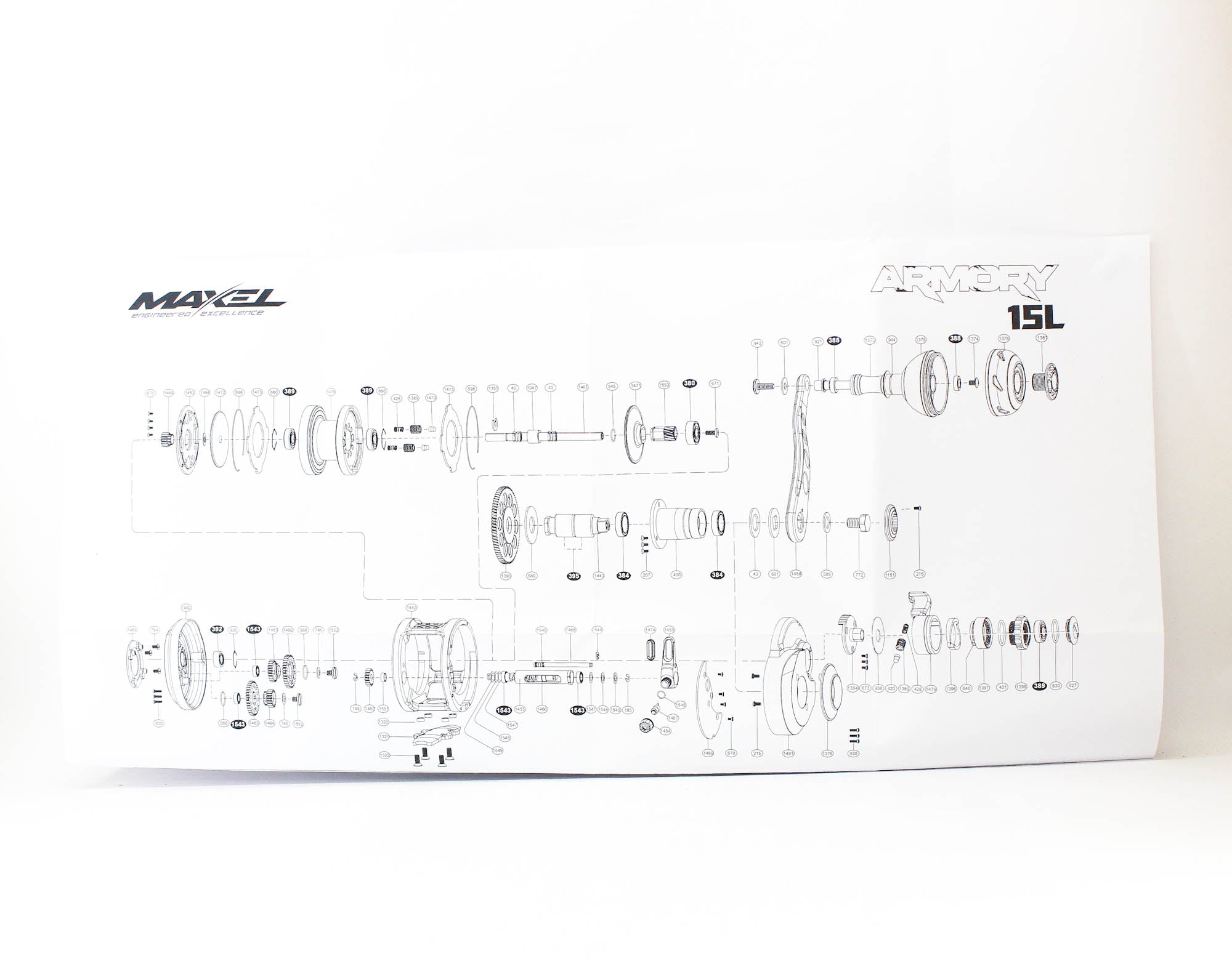 Maxel Reel Baitcast Armory 15L RD/L.GD (0001)