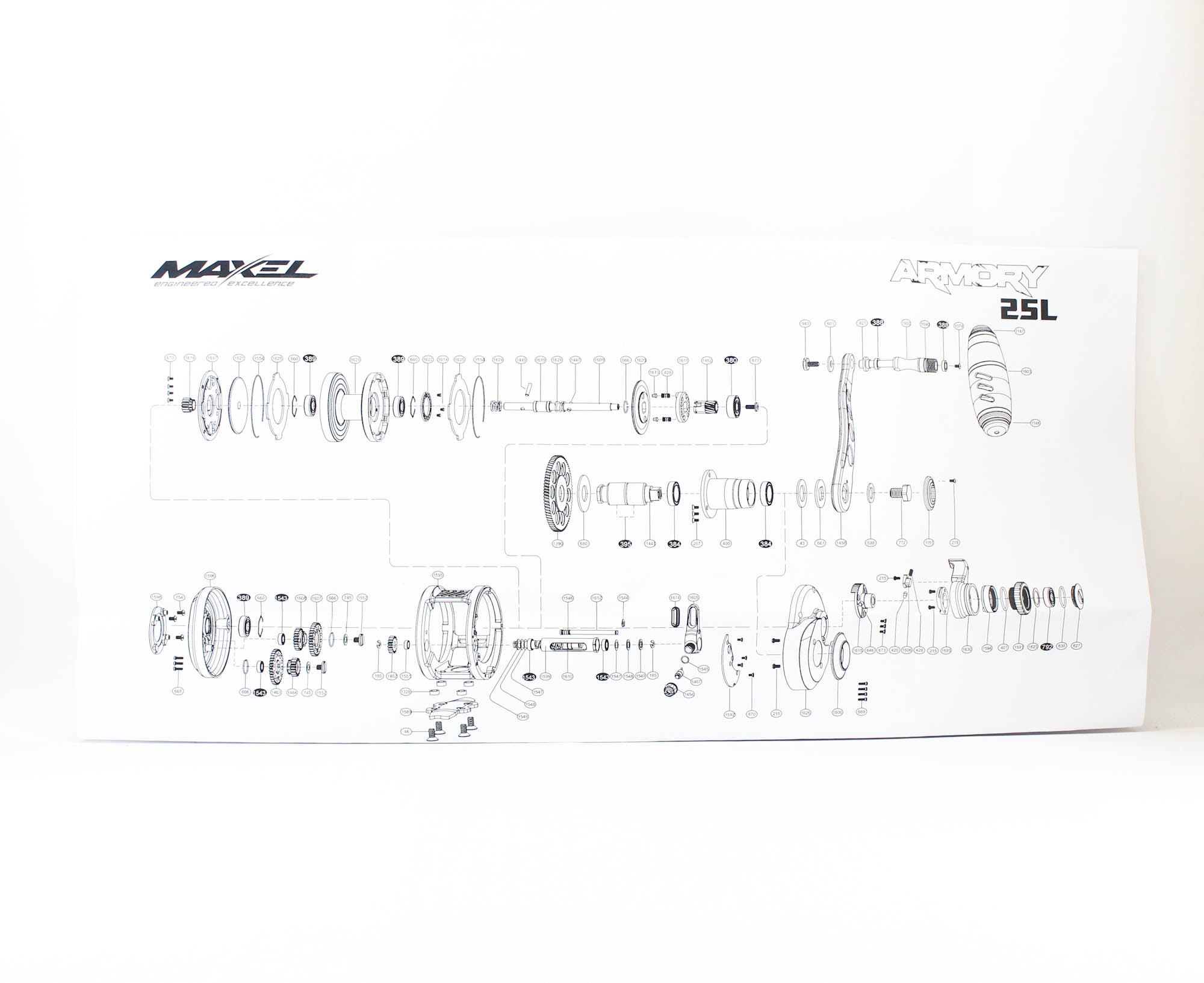 Maxel Reel Baitcast Armory 25L BK/P.P (0002)