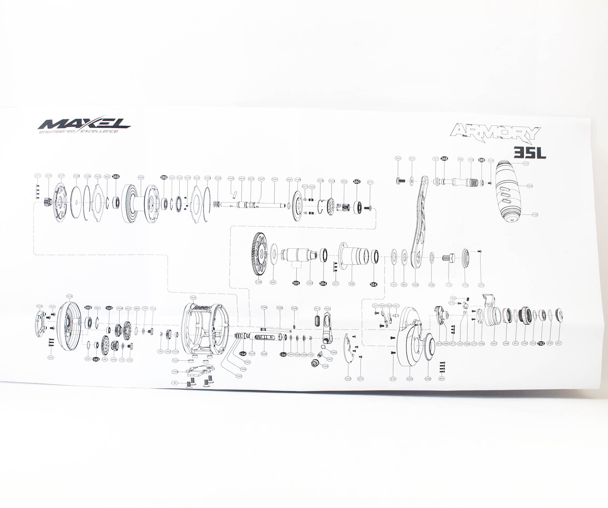 Maxel Reel Baitcast Armory 35L BK/P.P (0005)