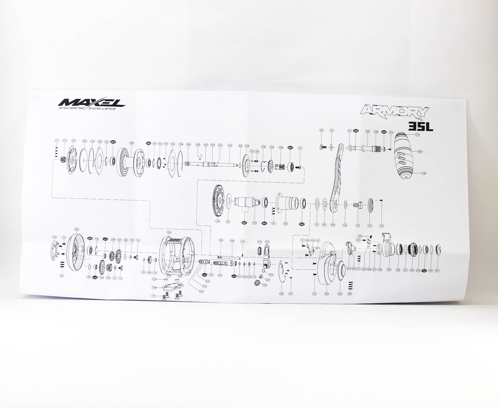 Maxel Reel Baitcast Armory 35L M.BK/CKN (0006)