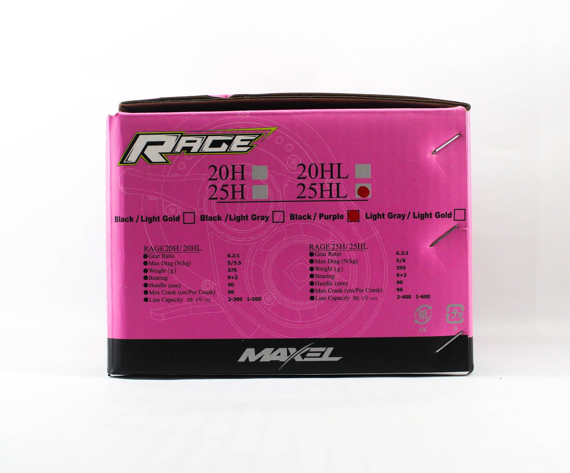 Maxel Reel Baitcast Rage PRO25HL BK/PP (0008)