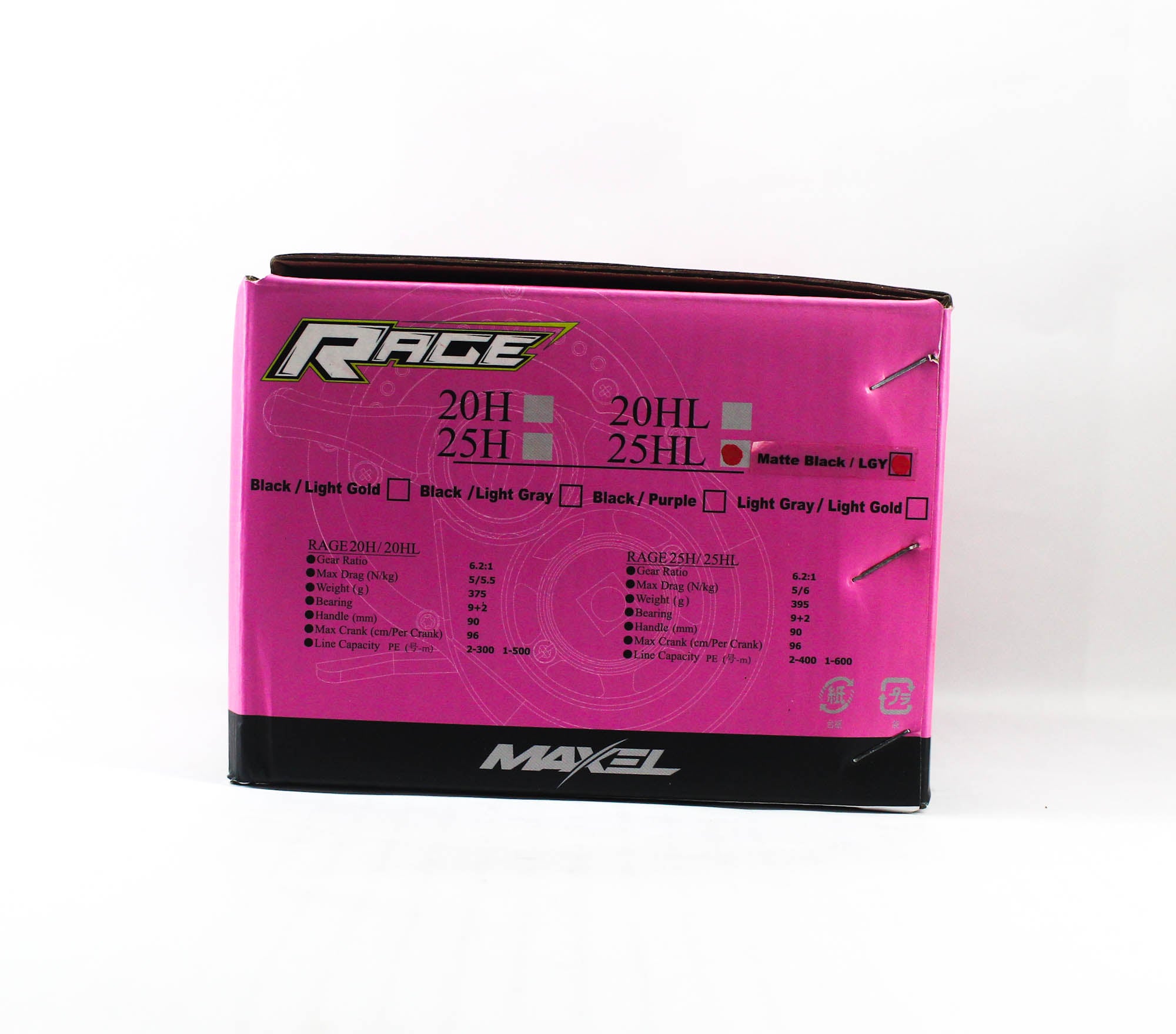 Maxel Reel Baitcast Rage PRO25HL M.BK/LGY (0010)