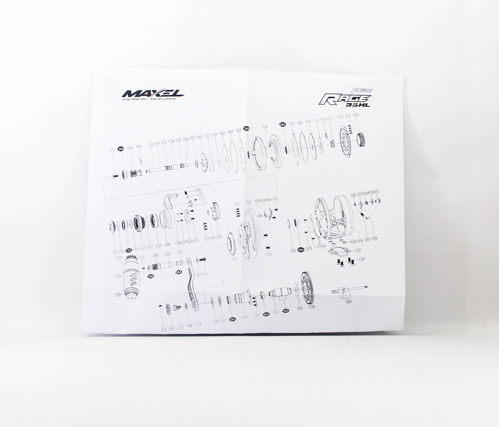 Maxel Reel Baitcast Rage PRO35HL BK/PP (0011)