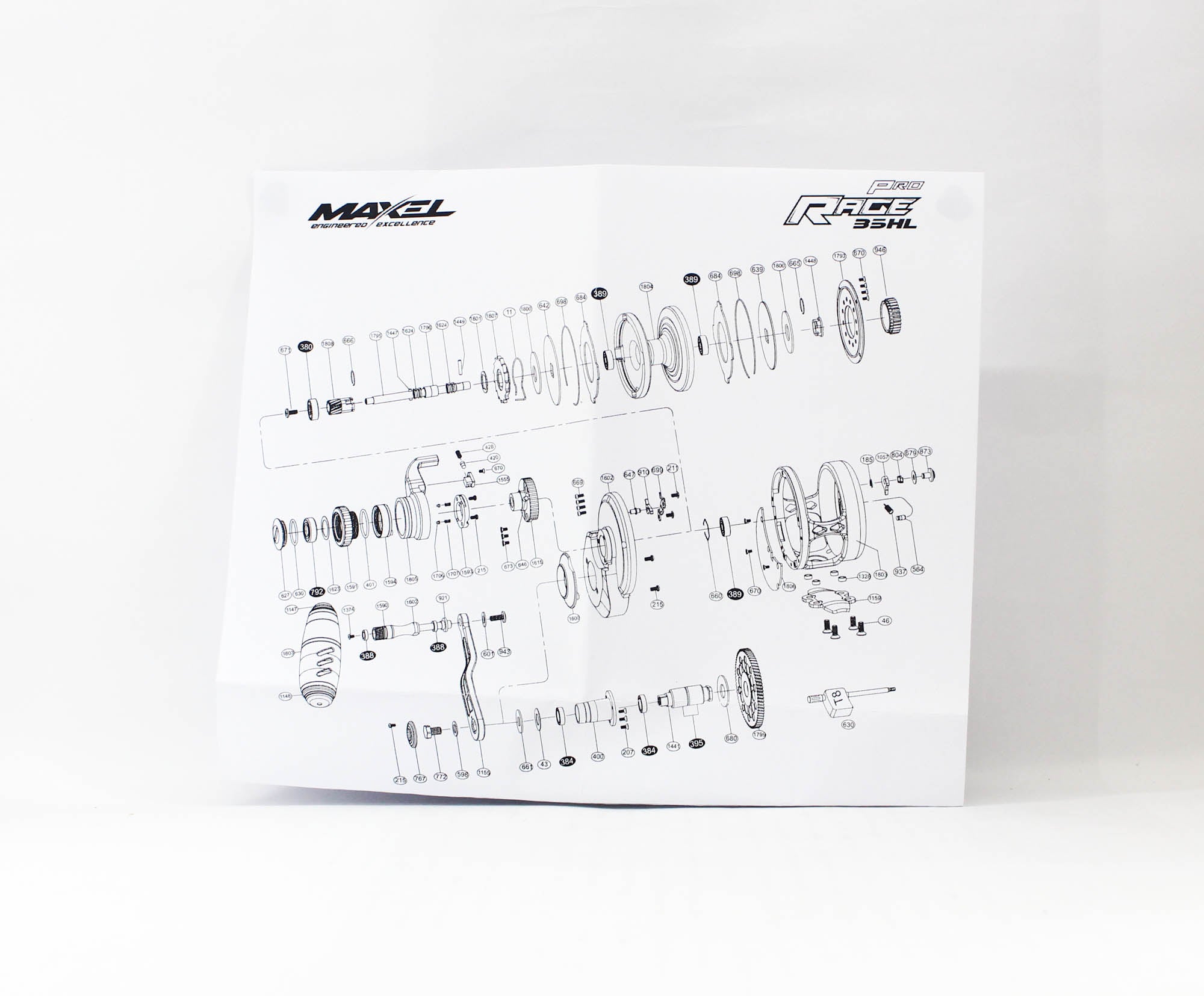 Maxel Reel Baitcast Rage PRO35HL BK/L.GD (0013)