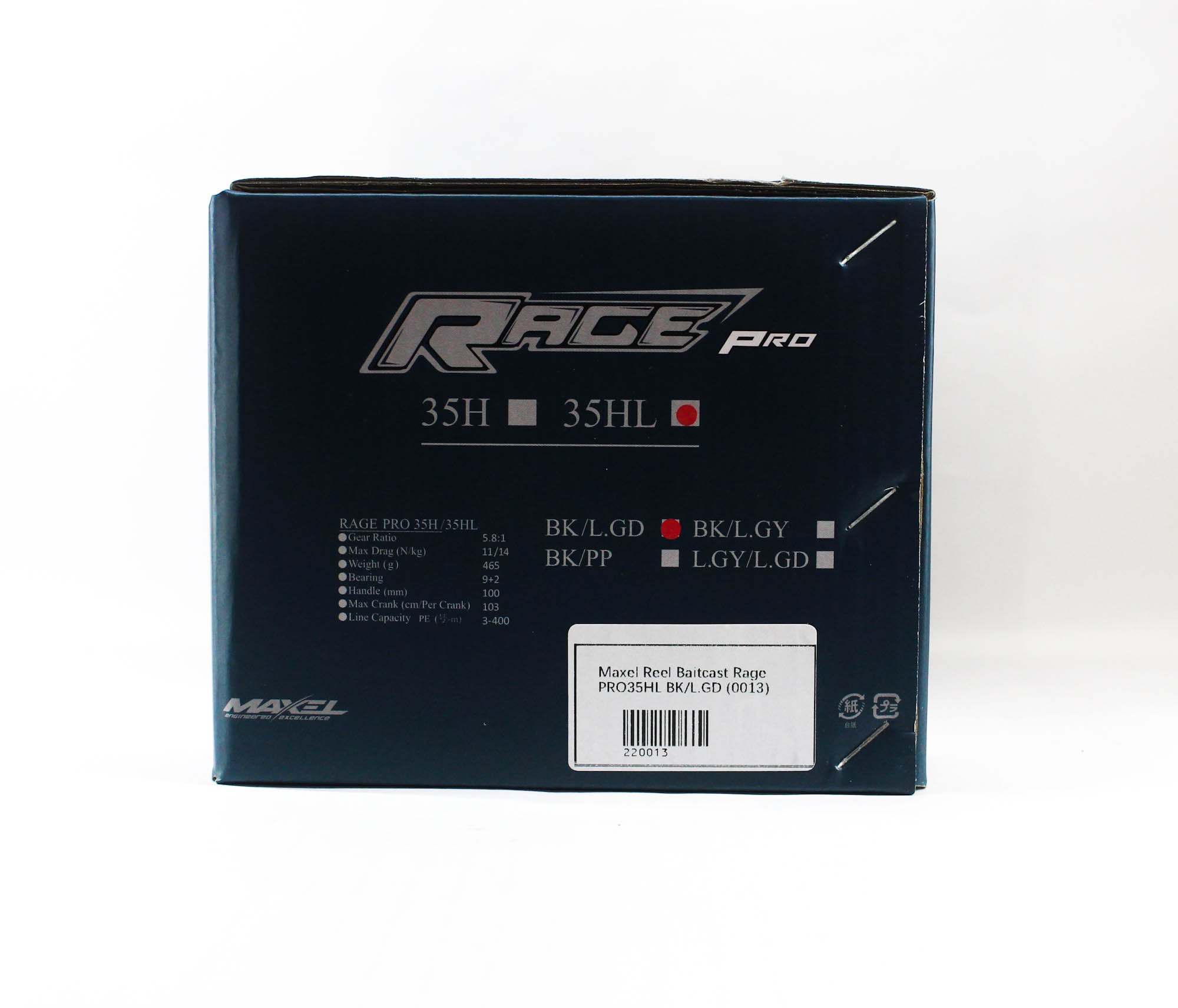 Maxel Reel Baitcast Rage PRO35HL BK/L.GD (0013)