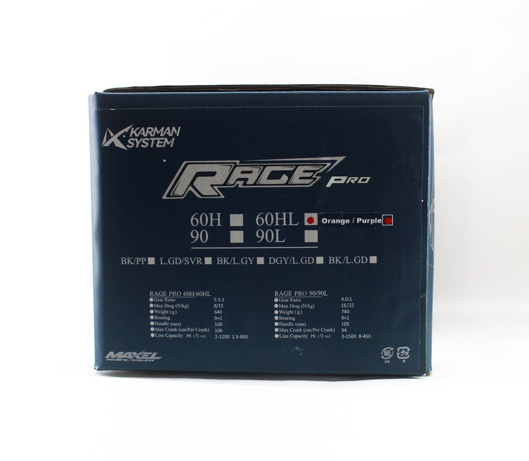 Maxel Reel Baitcast Rage PRO60HL ORG/P.P (0014)