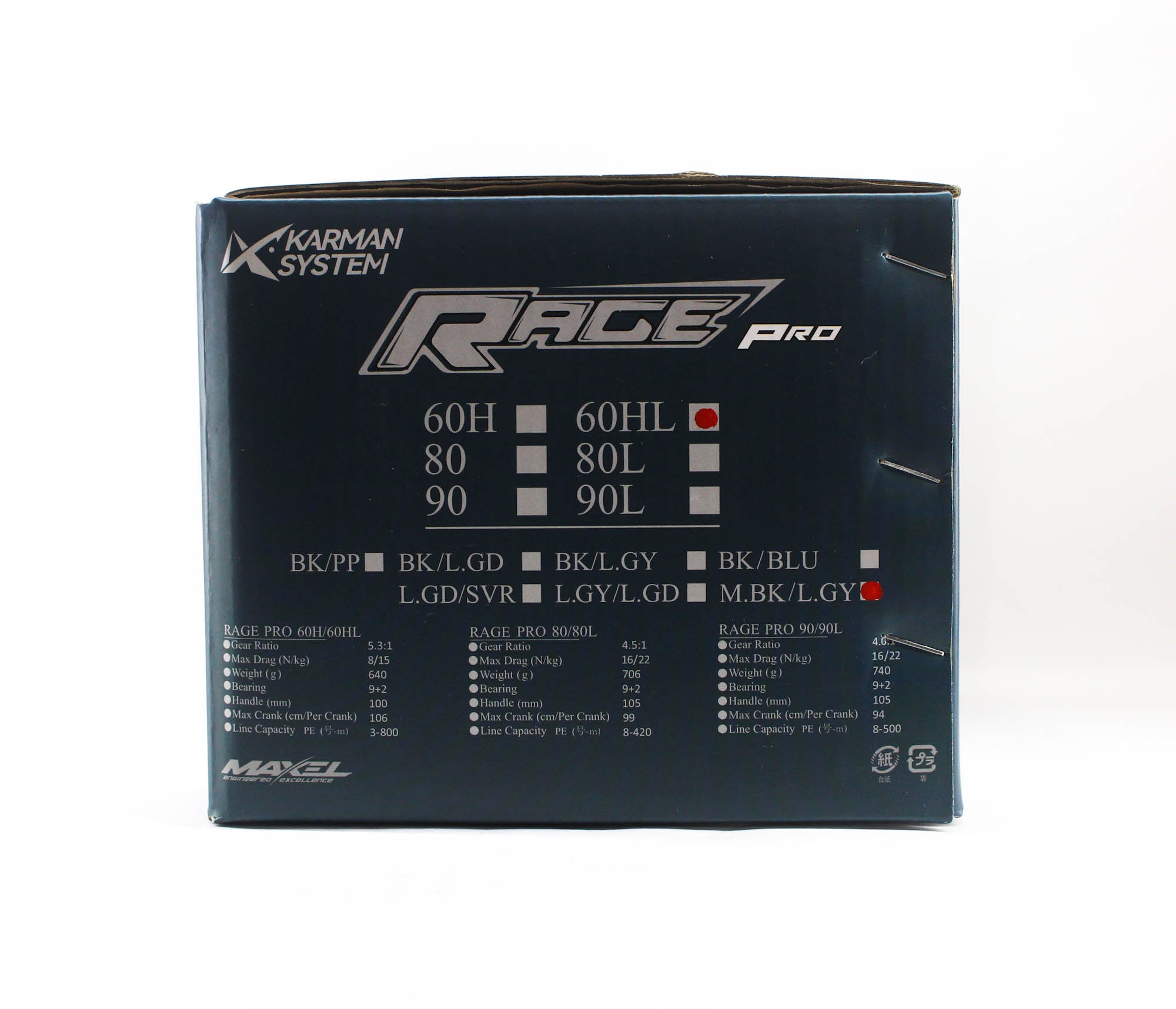 Maxel Reel Baitcast Rage PRO60HL M.BK/LGY (0017)