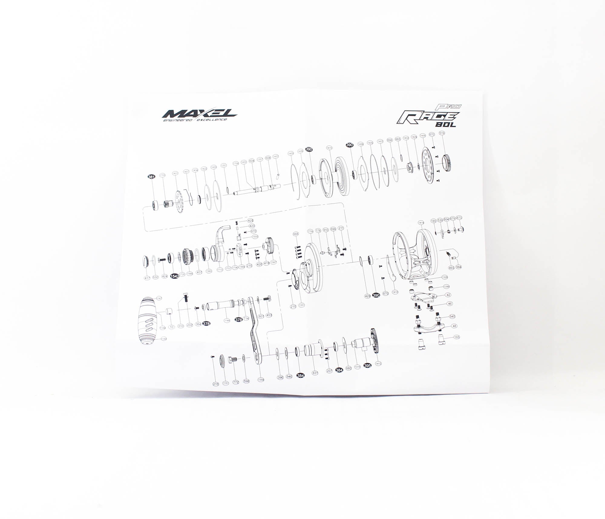 Maxel Reel Baitcast Rage PRO80L BK/BLUE (0018)