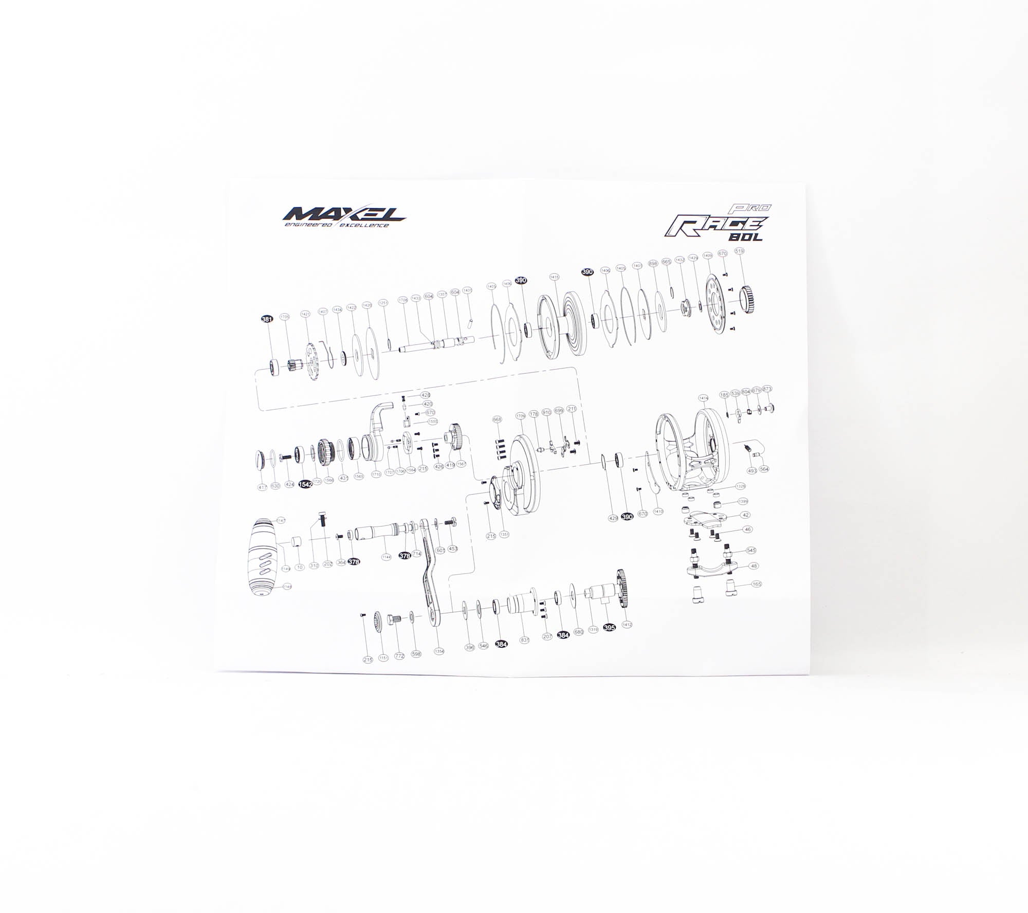 Maxel Reel Baitcast Rage PRO80L DARK GOLD (0019)