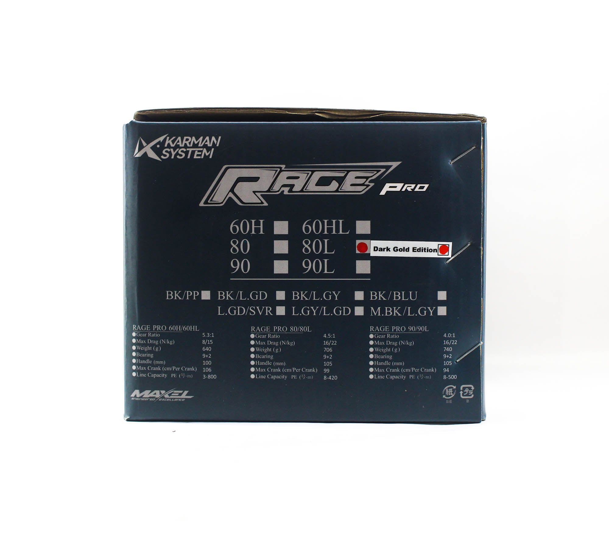 Maxel Reel Baitcast Rage PRO80L DARK GOLD (0019)