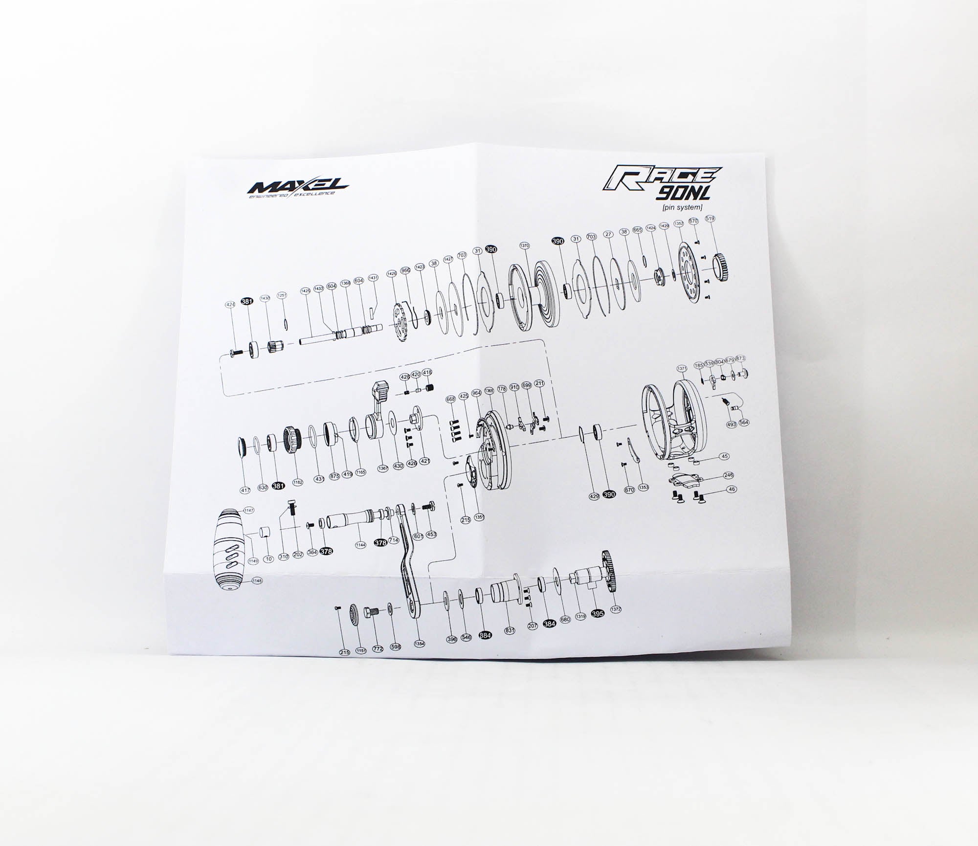 Maxel Reel Baitcast Rage 90NL M.BK/LGY (0020)