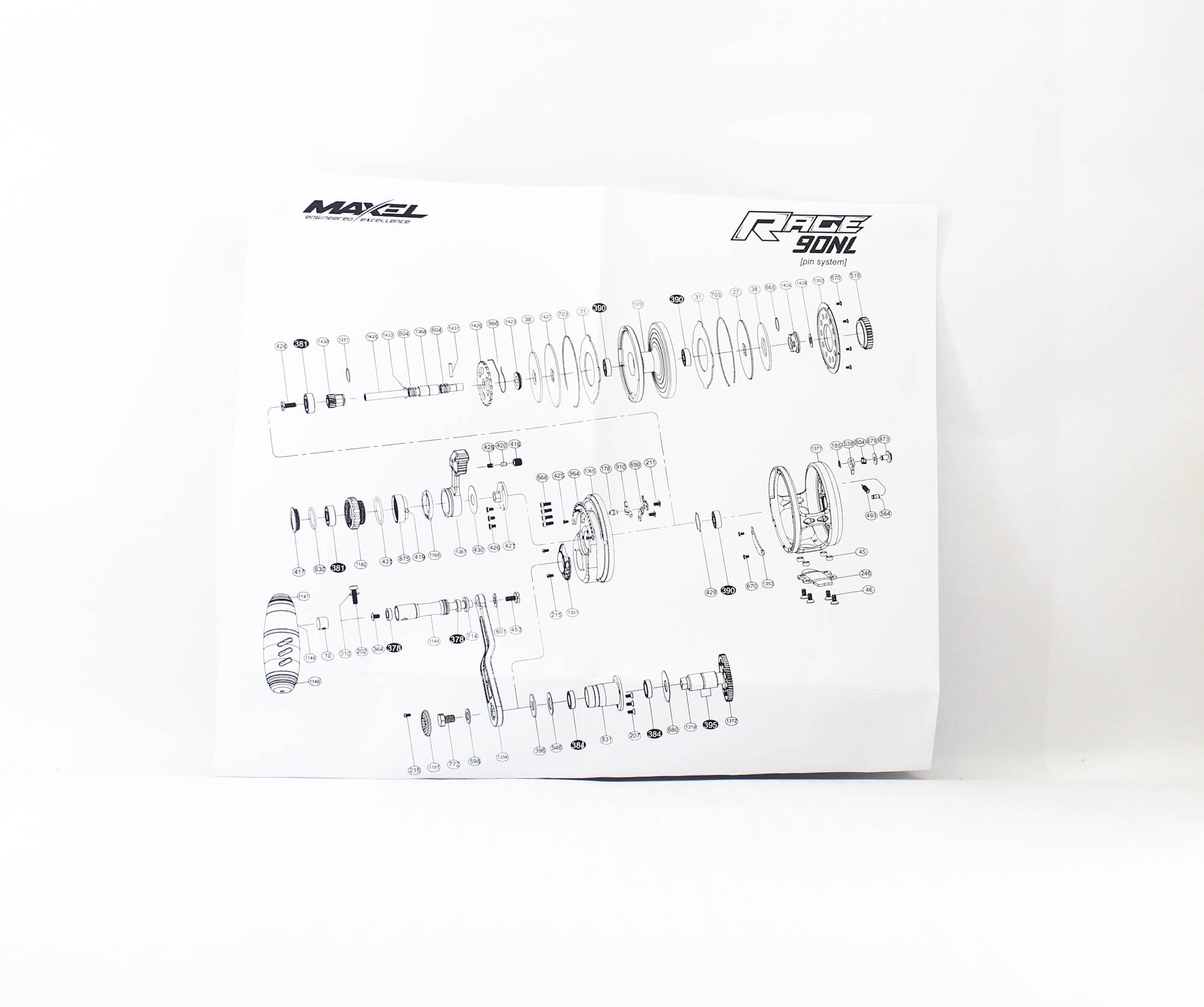 Maxel Reel Baitcast Rage 90NL M.BK/P.P (0021)