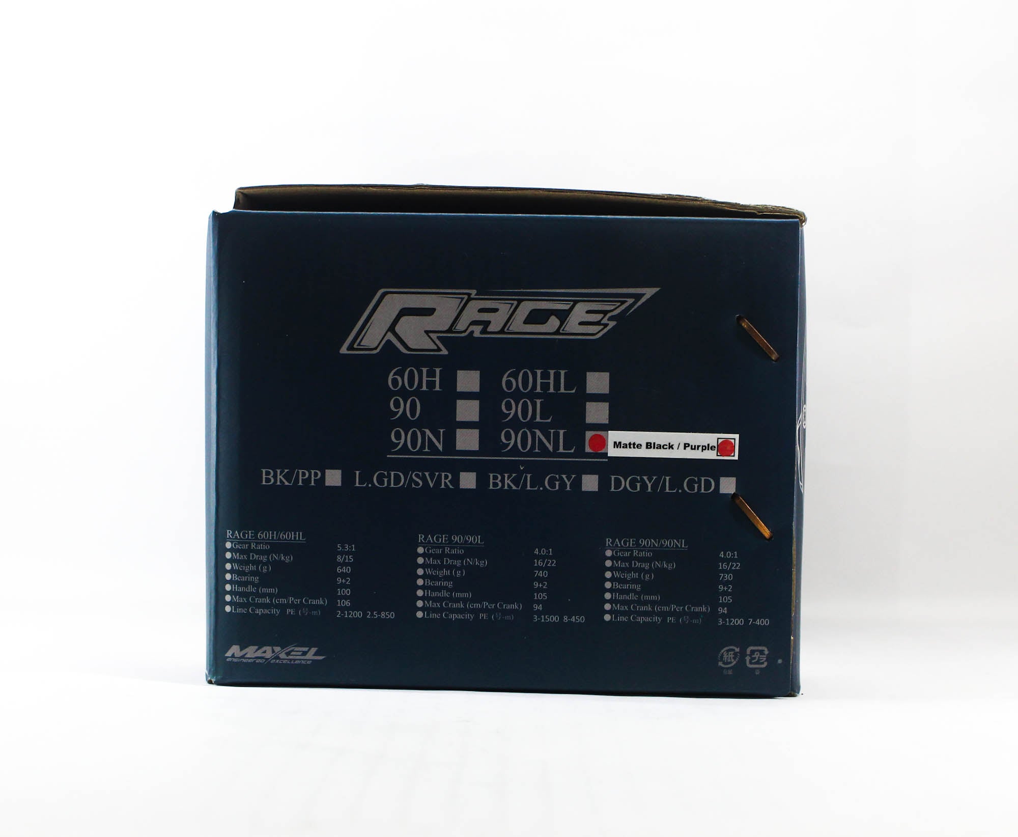 Maxel Reel Baitcast Rage 90NL M.BK/P.P (0021)