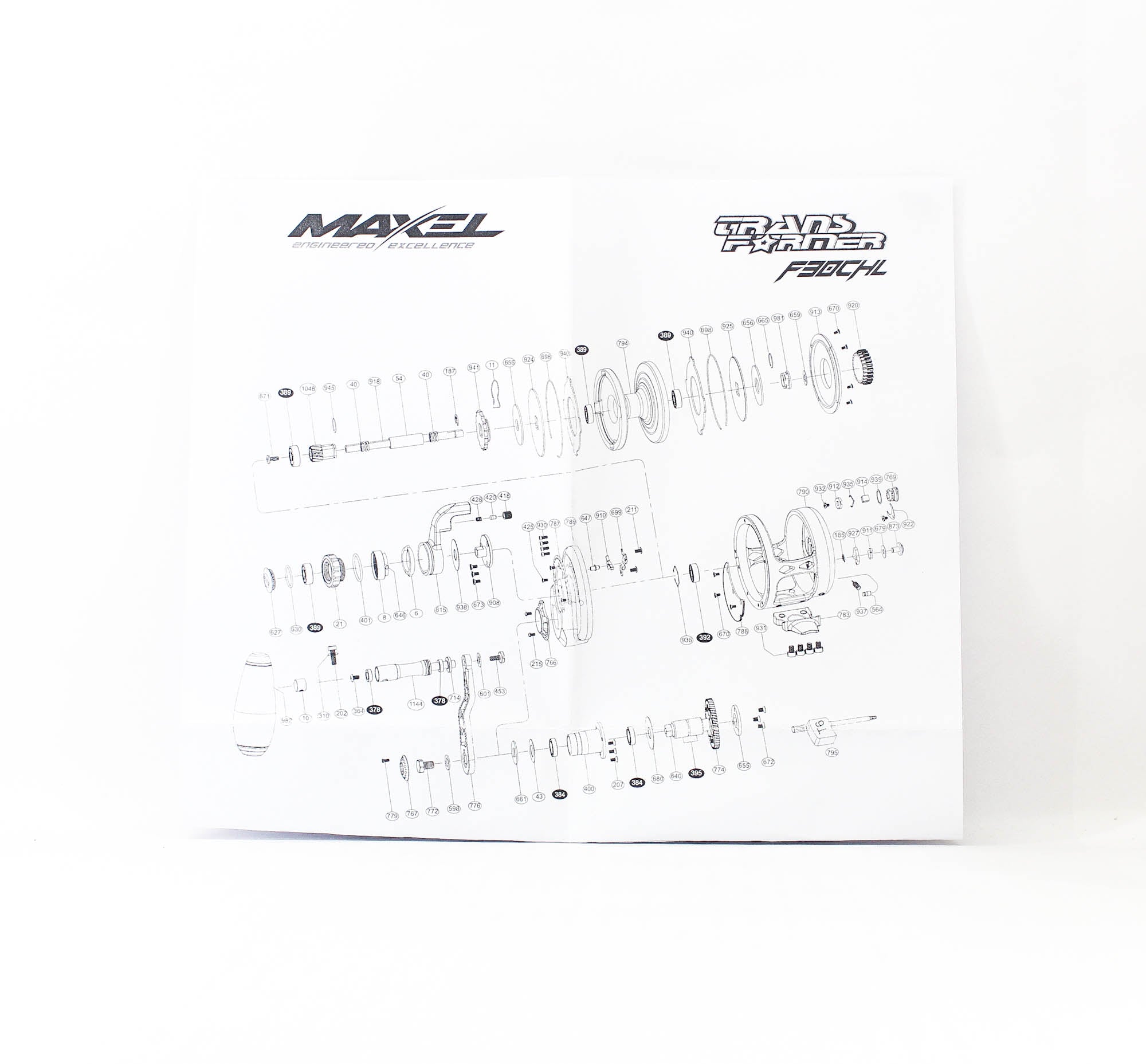 Maxel Reel Baitcast Transformer F30CHL P.P/L.GD (0024)