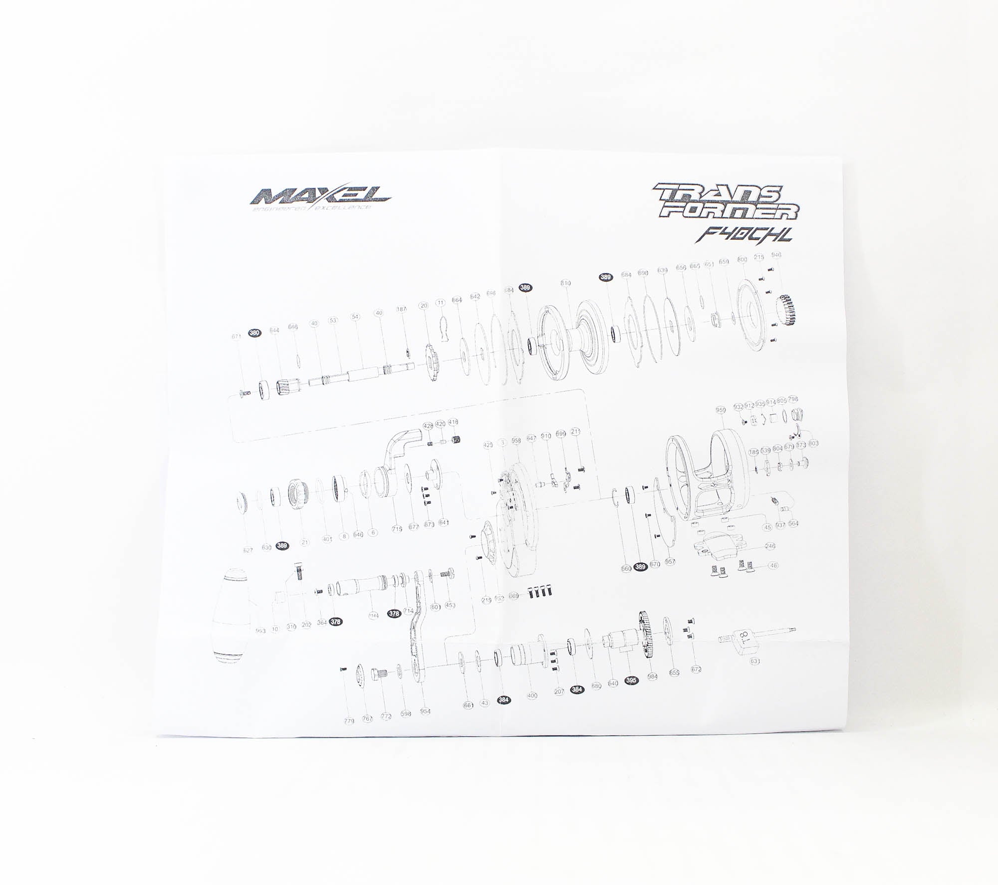 Maxel Reel Baitcast Transformer F40CHL L.BLUE/L.GD (0025)